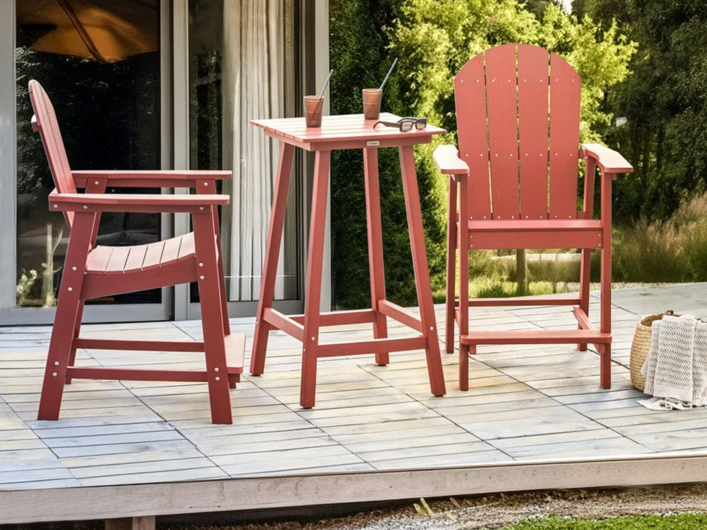 Dārza bāra galds Berwyn 3250 (Sarkans)