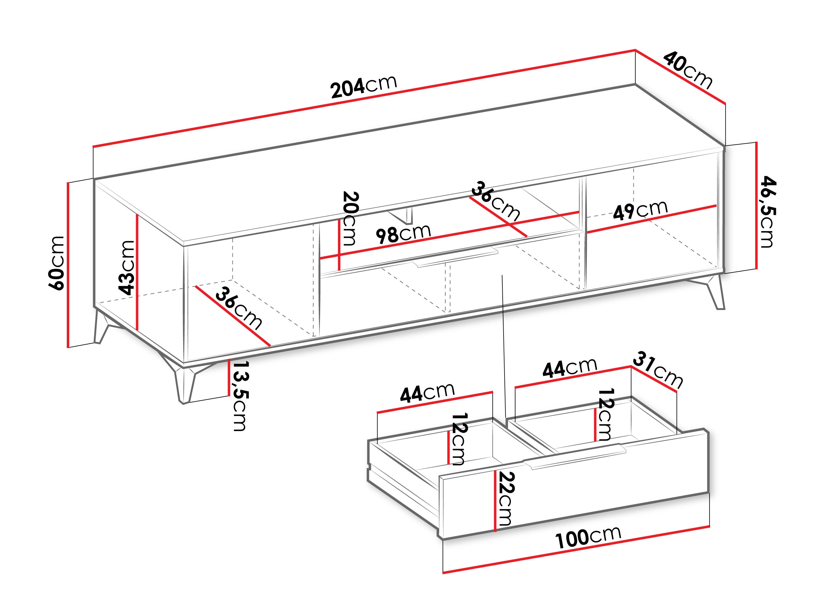 TV galds Comfivo Citrus I