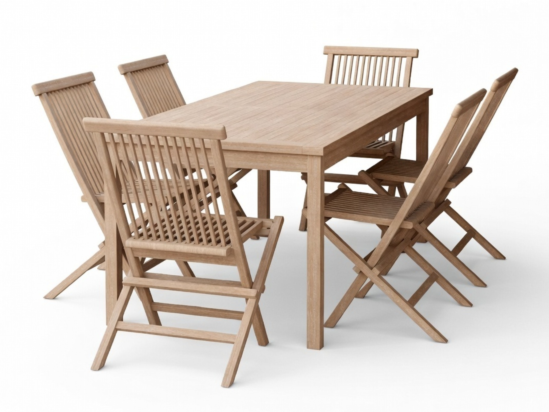 Galds un krēslu komplekts Nunova 144 (Gaišs koks)