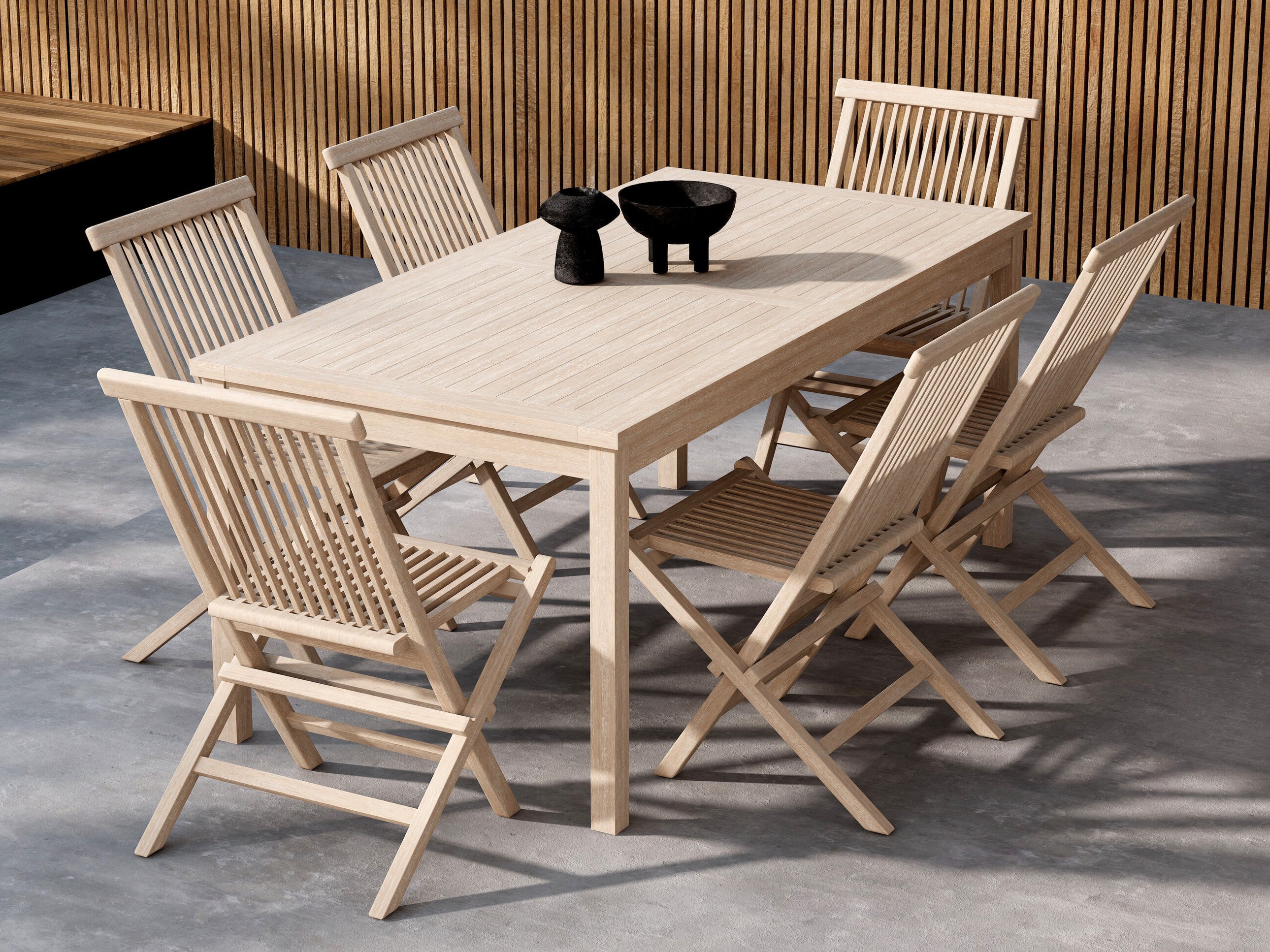 Galds un krēslu komplekts Nunova 144 (Gaišs koks)