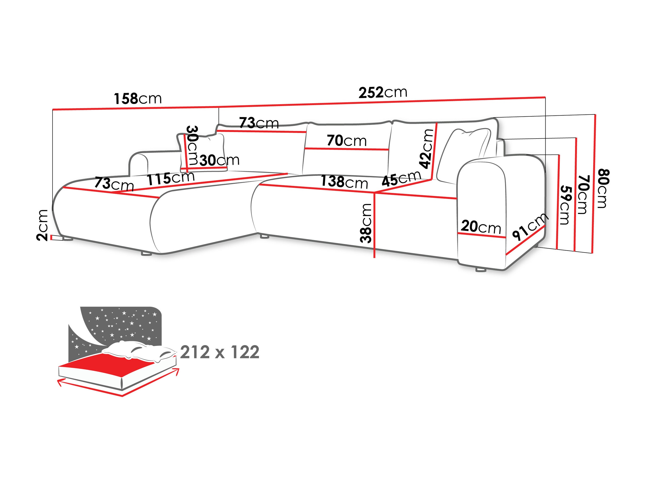 Stūra dīvāns Comfivo Labor (Poso 100)
