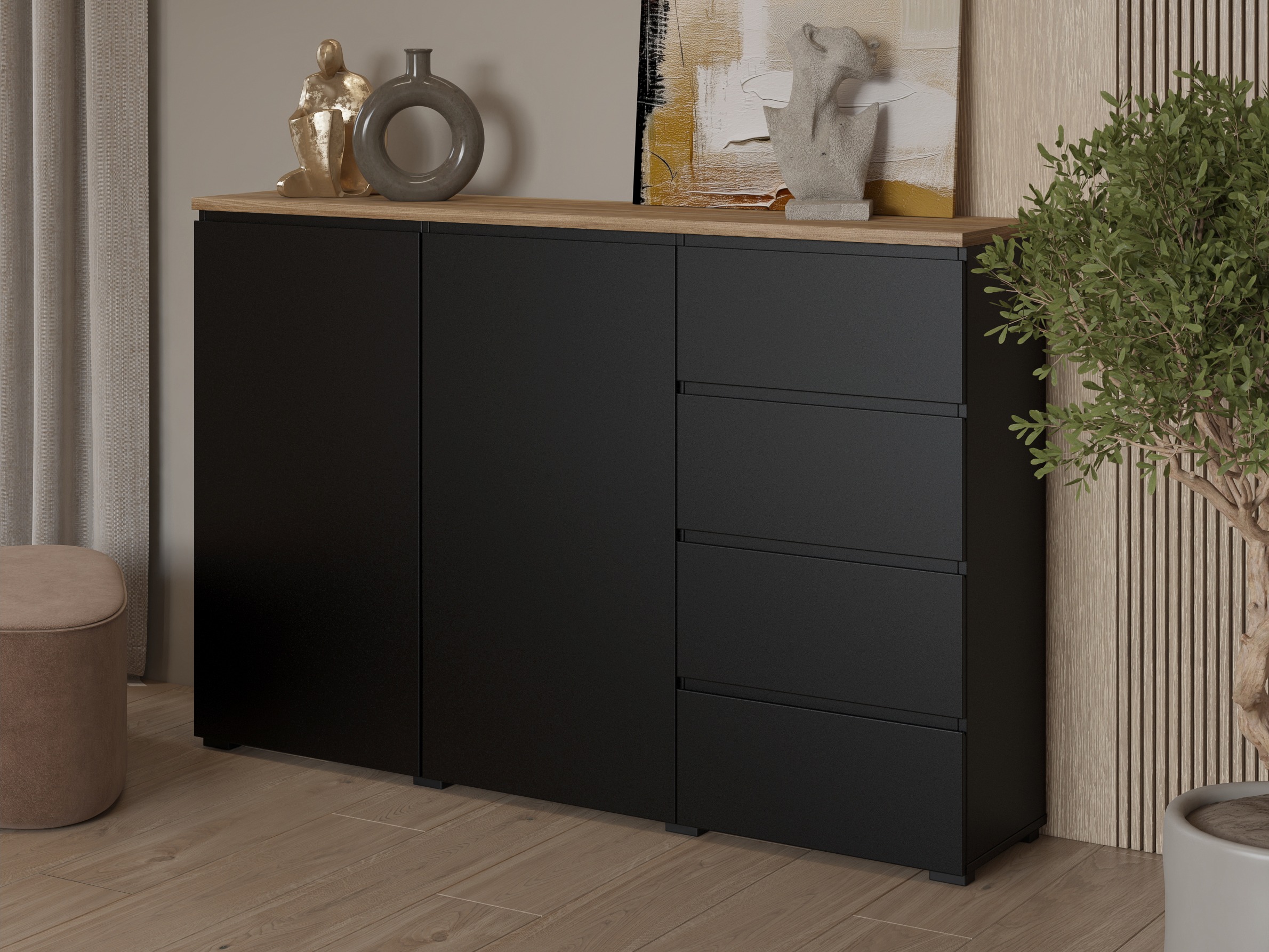 Kumode Baletu 109 (Melns + Ozols)