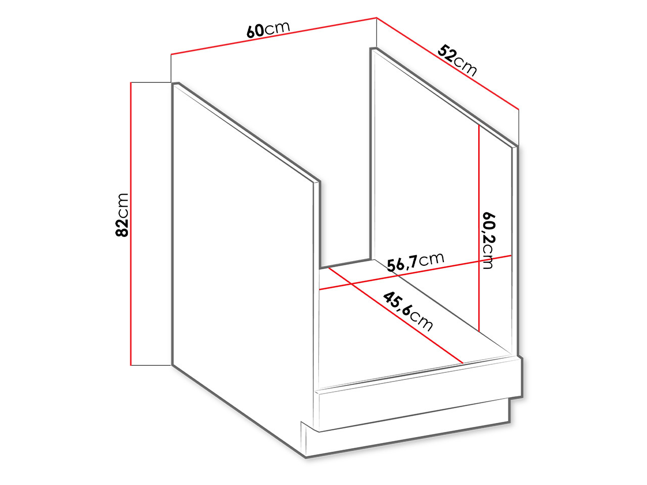 Moduļu skapis iebūvējamai tehnikai Retro Grey 109