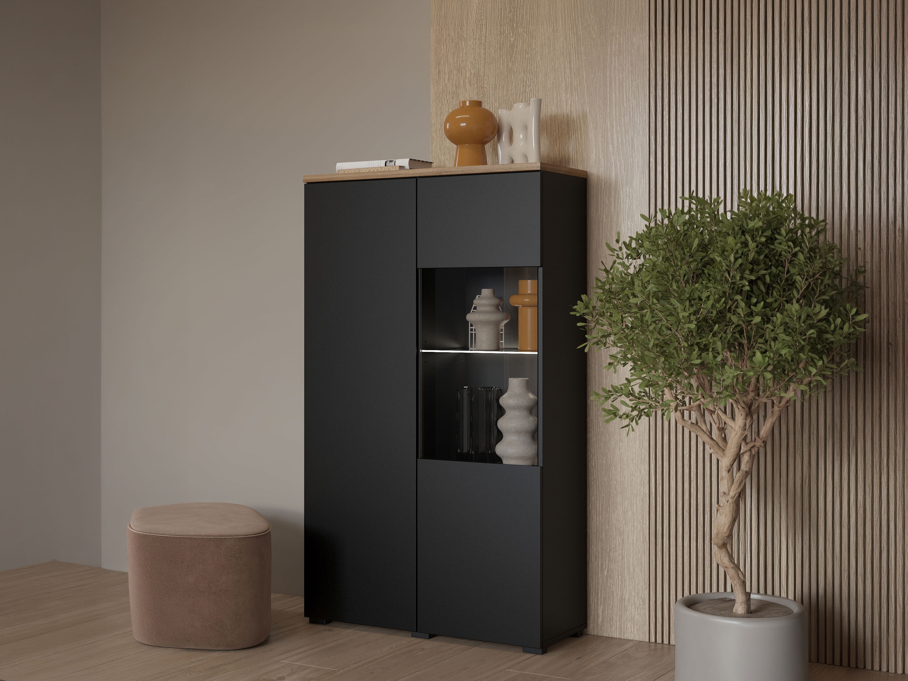 Plaukts Baletu 108 (Melns + Ozols)