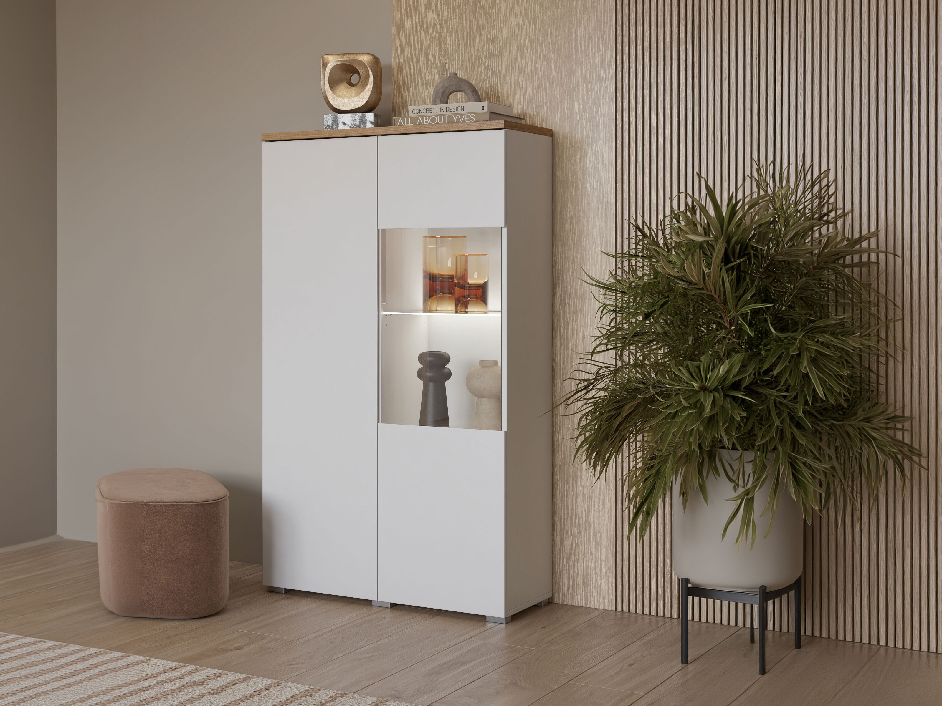 Plaukts Baletu 108 (Balts + Ozols)