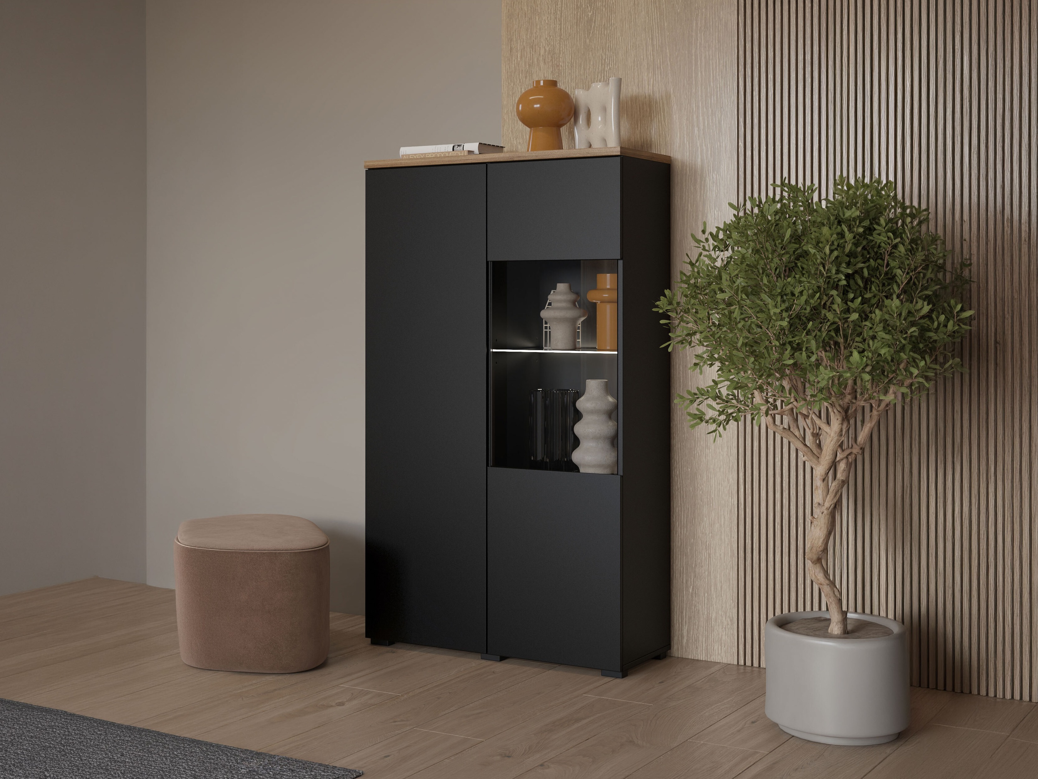 Plaukts Baletu 108 (Melns + Ozols)