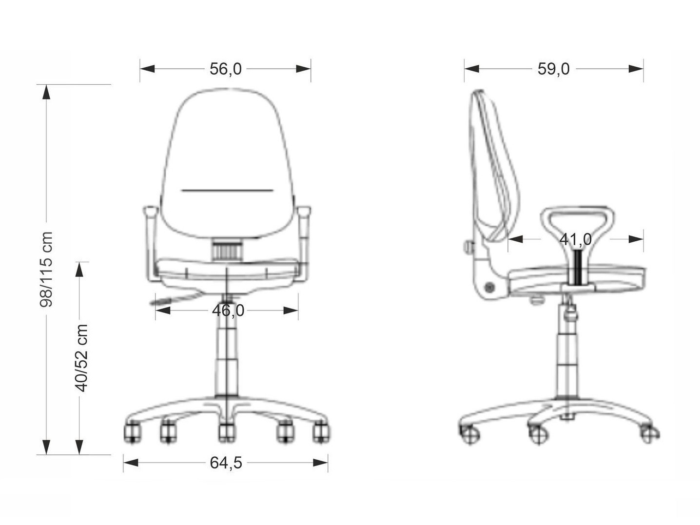 Biroja krēsls Houston 152 (Melns)