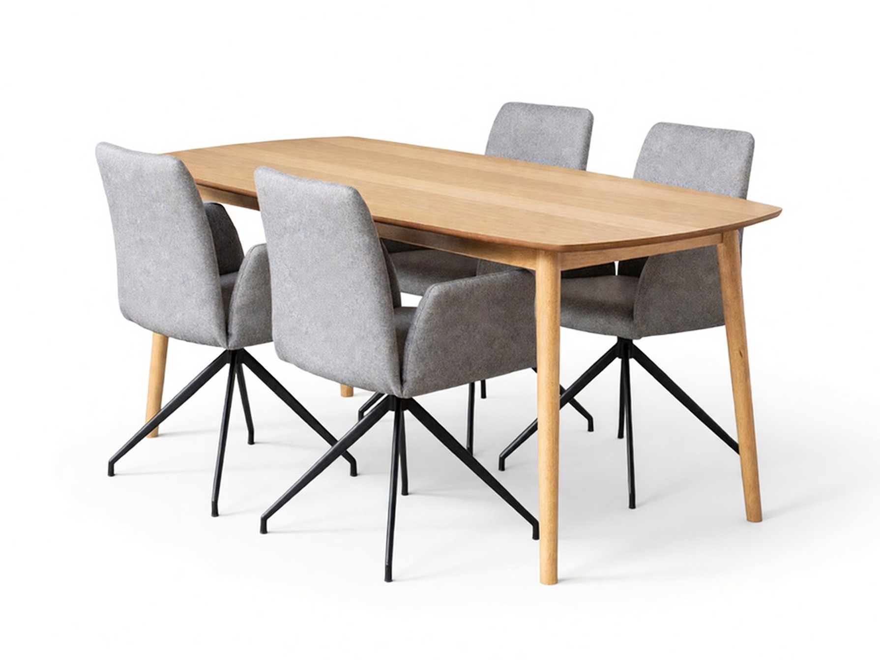 Ēdamistabas komplekts Norsica Daltea 118 (Pelēks + Melns)