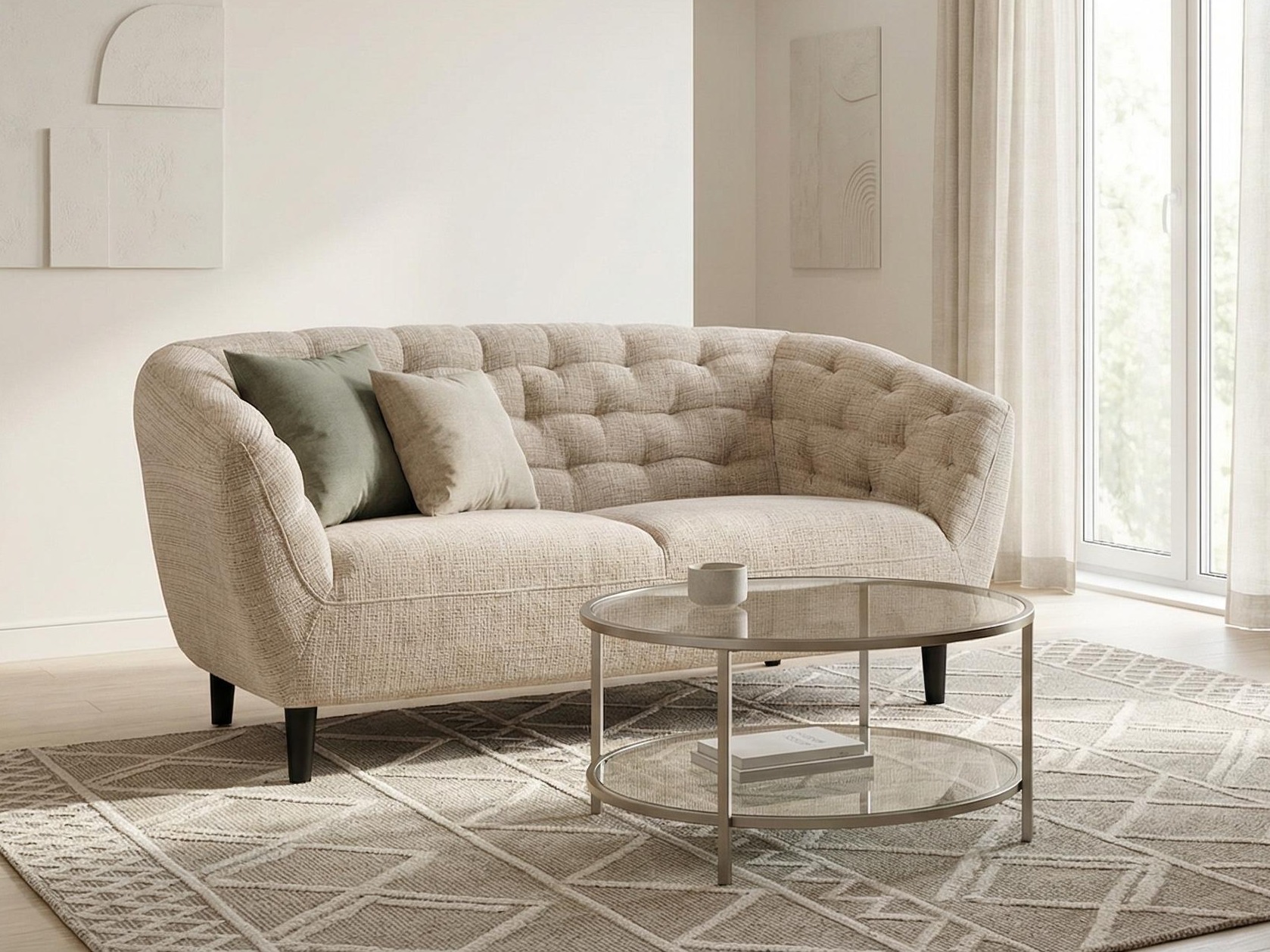 Chesterfield dīvāns Norsica 260 (Bēšs)