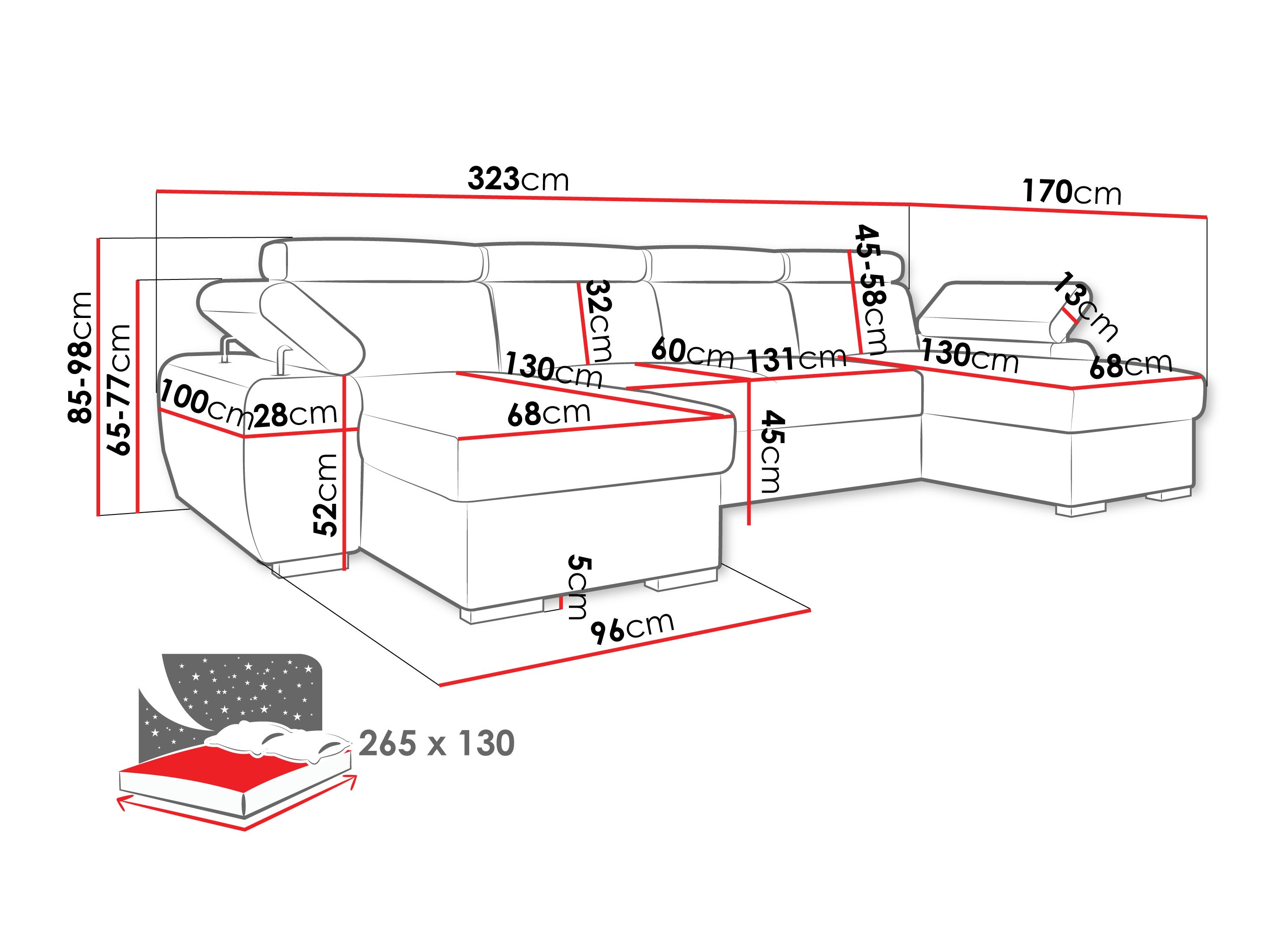 Stūra dīvāns Columbus 253 (Lumo 55)