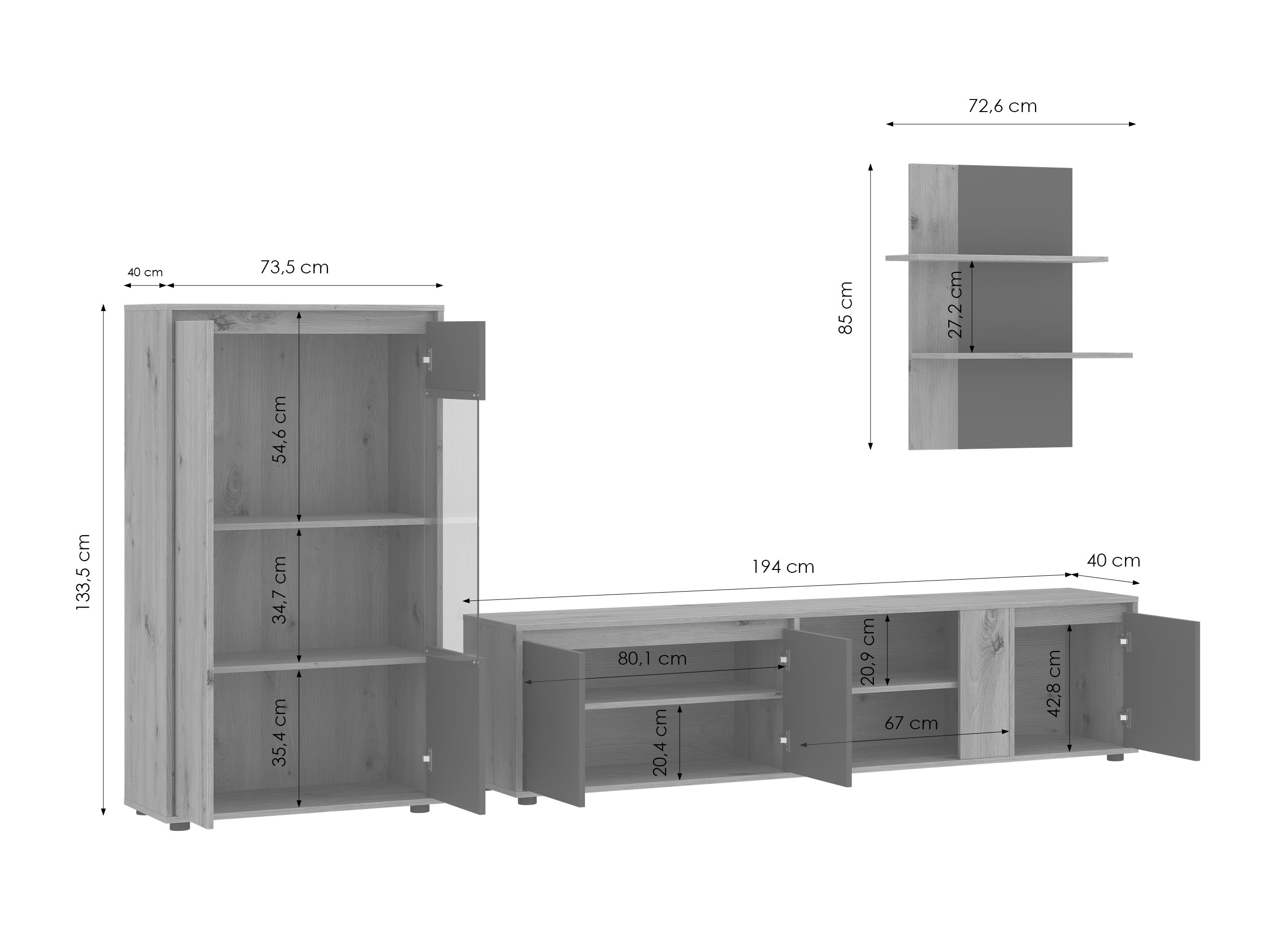 Viesistabas komplekts Ontario 226
