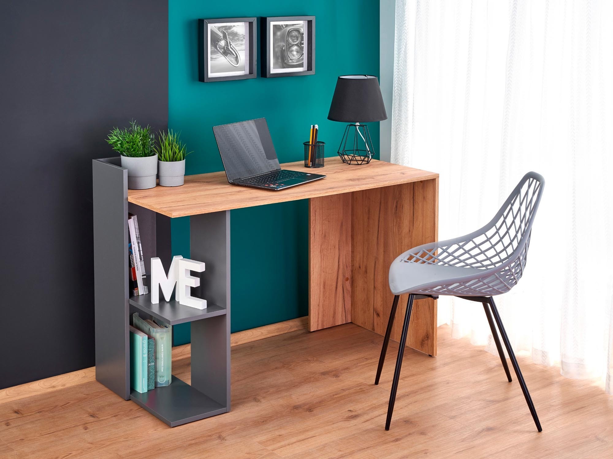 Rakstāmgalds Houston 825 (Ozols + Antracīts)