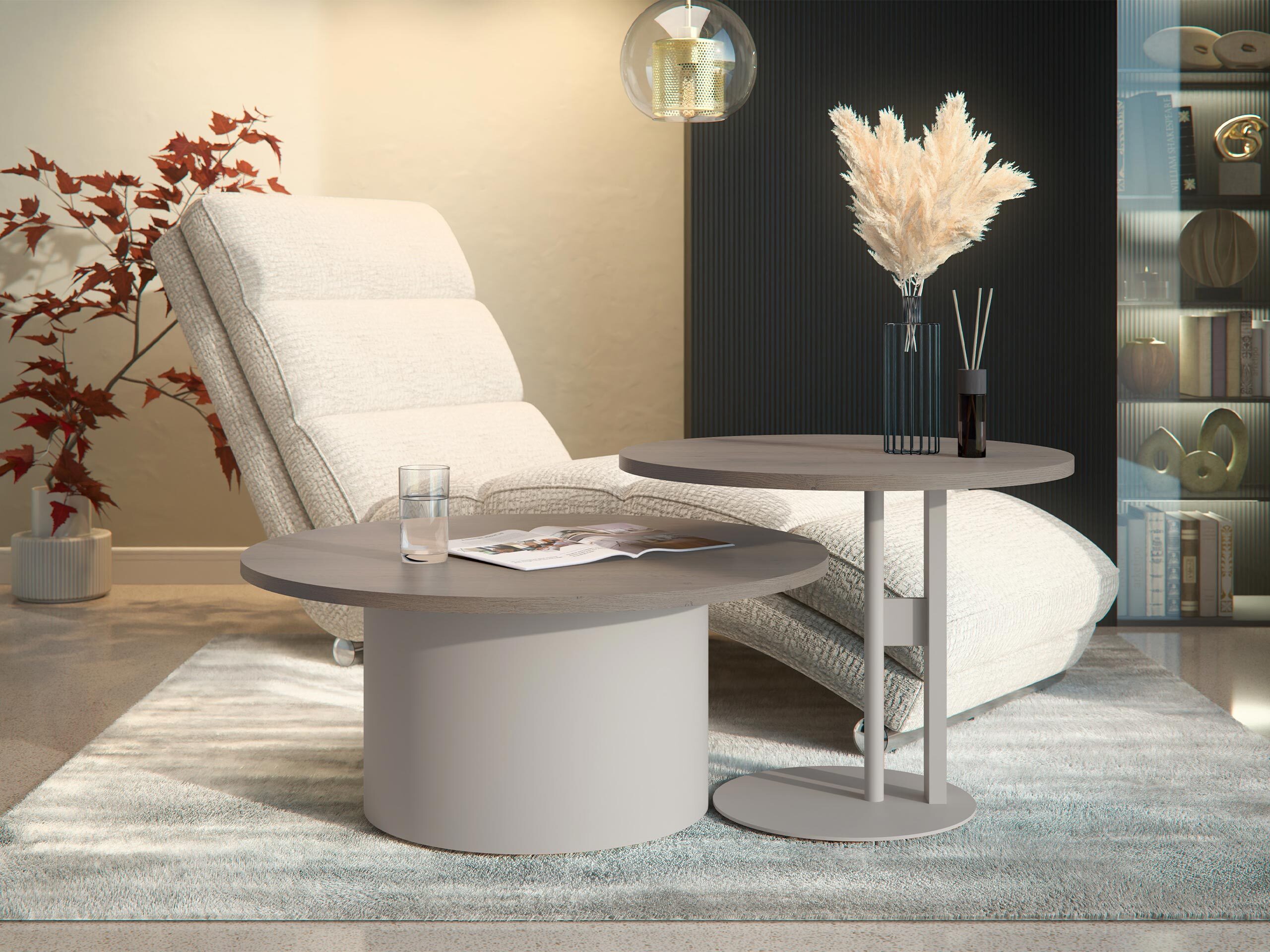 Žurnālu galdiņu komplekts Oswego 160 (Ozols)