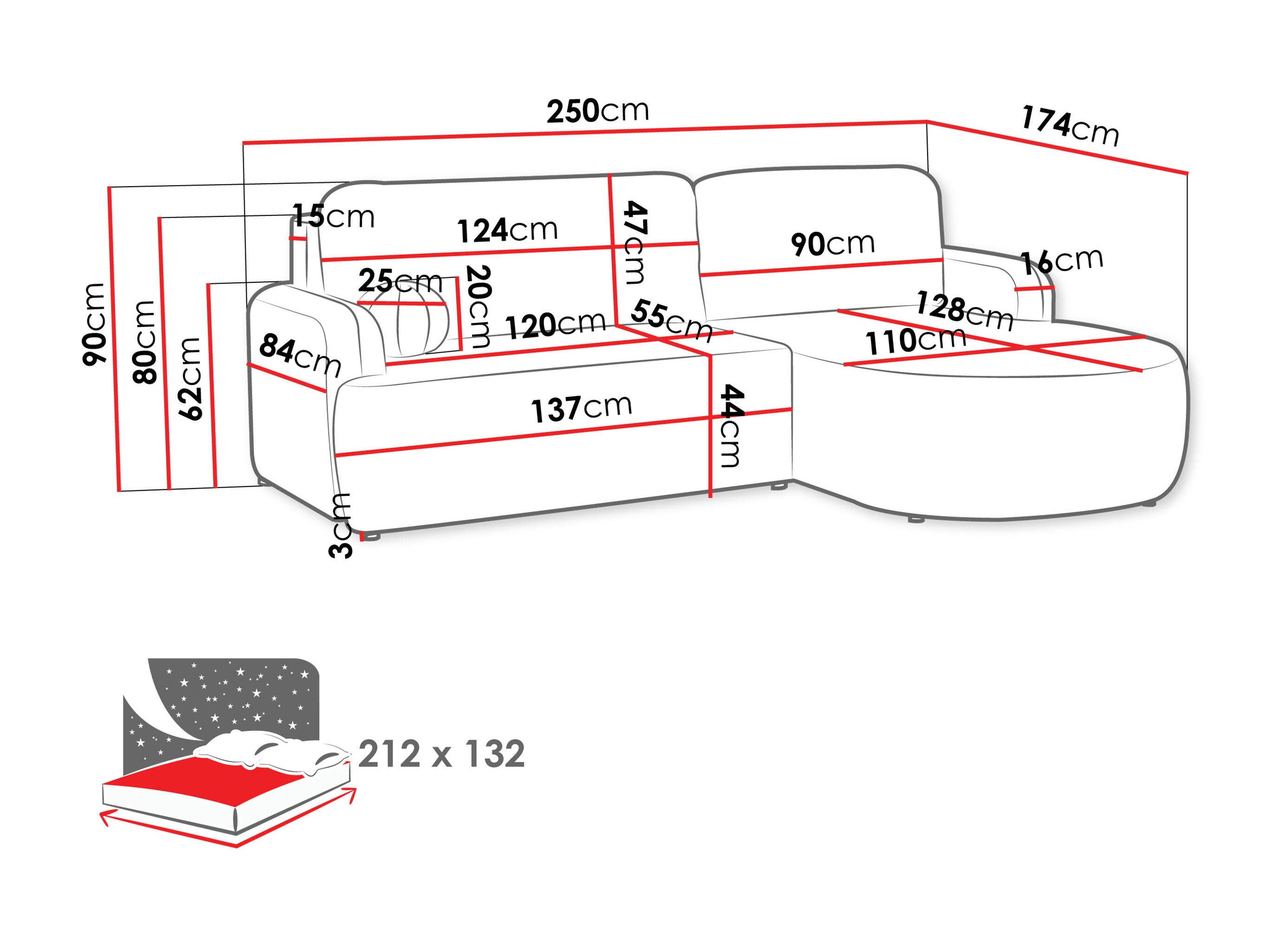 Stūra dīvāns Comfivo Popis (Lambi 07)
