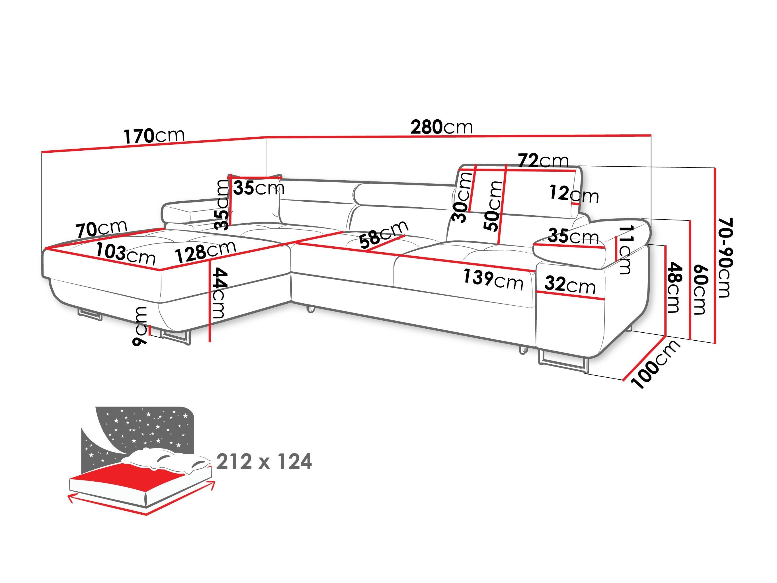 Stūra dīvāns Comfivo Vinetum II (Manila 16)