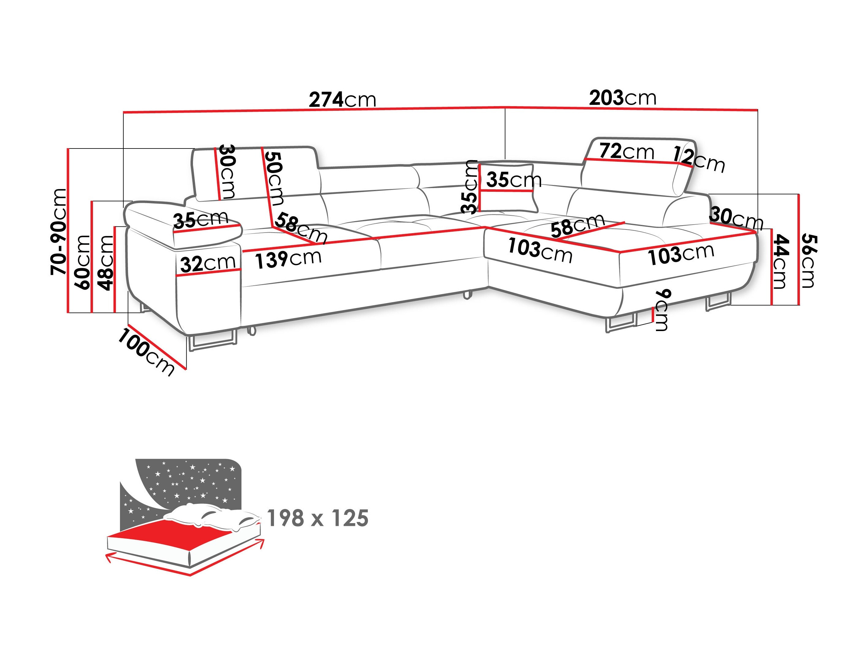 Stūra dīvāns Comfivo Vinetum (Manila 18)