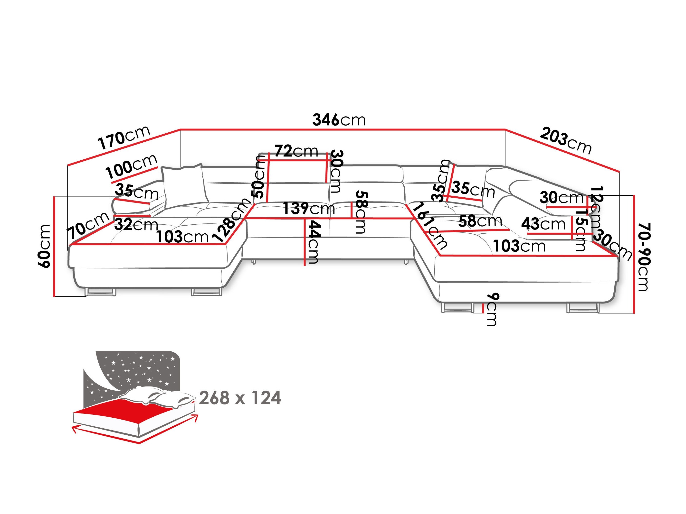 Stūra dīvāns Comfivo Vinetum III (Manila 02)