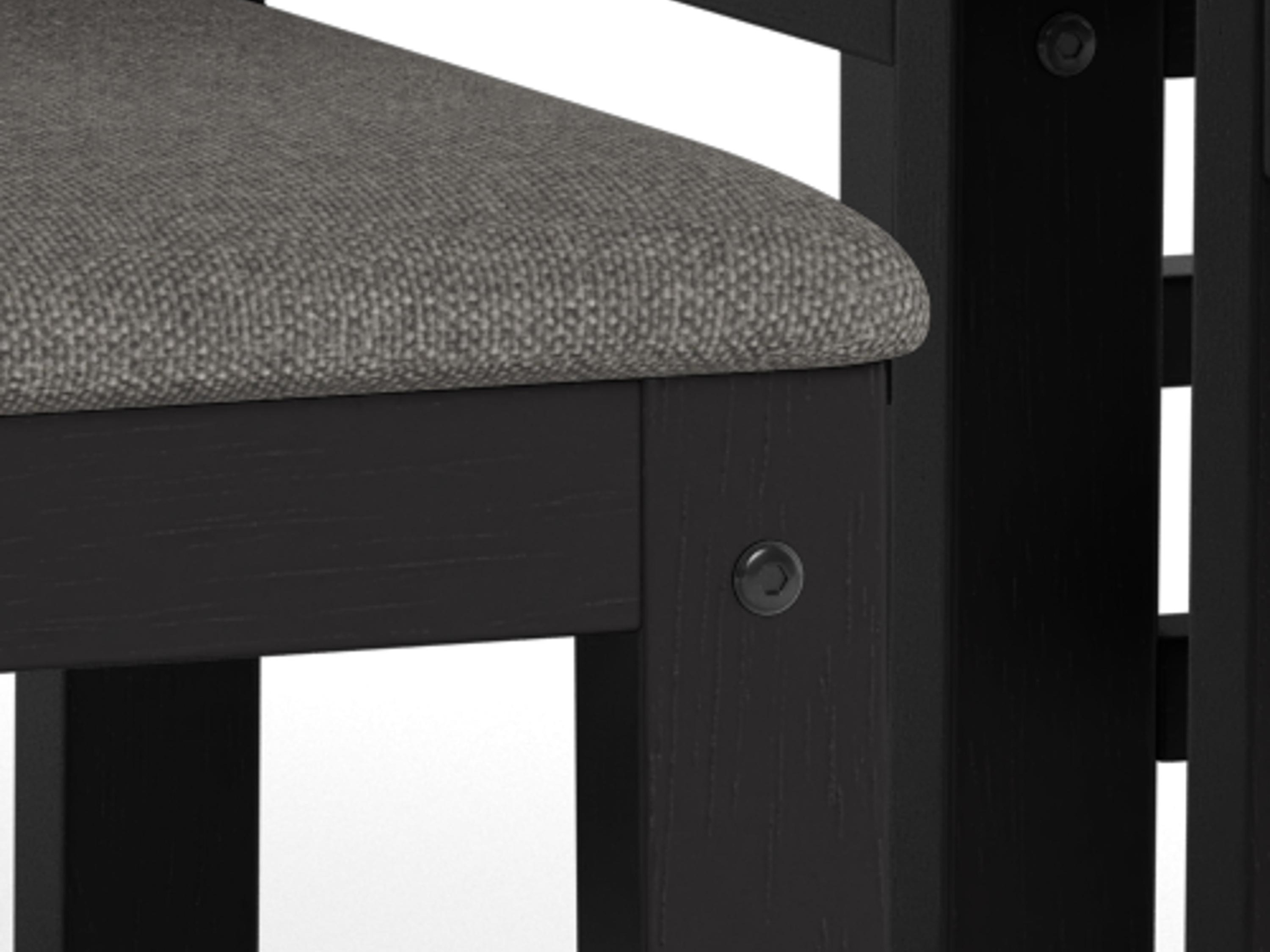 Ēdamistabas komplekts Norsica 857 (Melns + Gaiši pelēks)