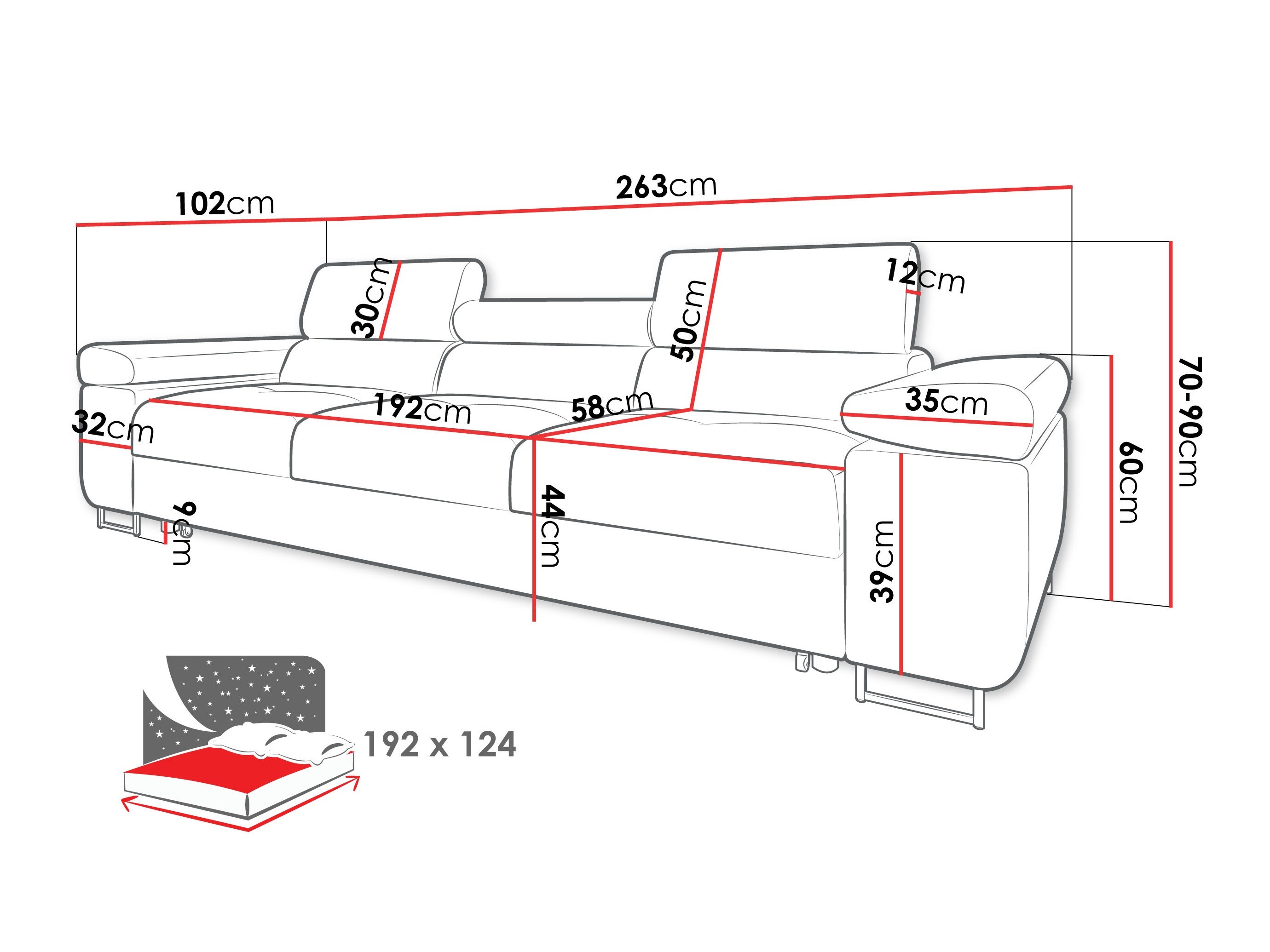 Dīvāns gulta Comfivo Vinetum (Margo 227.09)