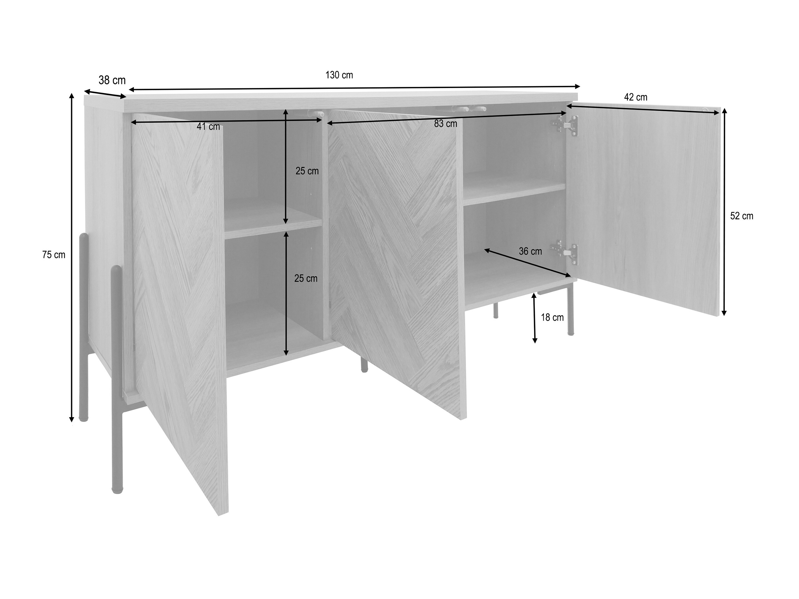 Skapis Denton 1522 (Ozols)