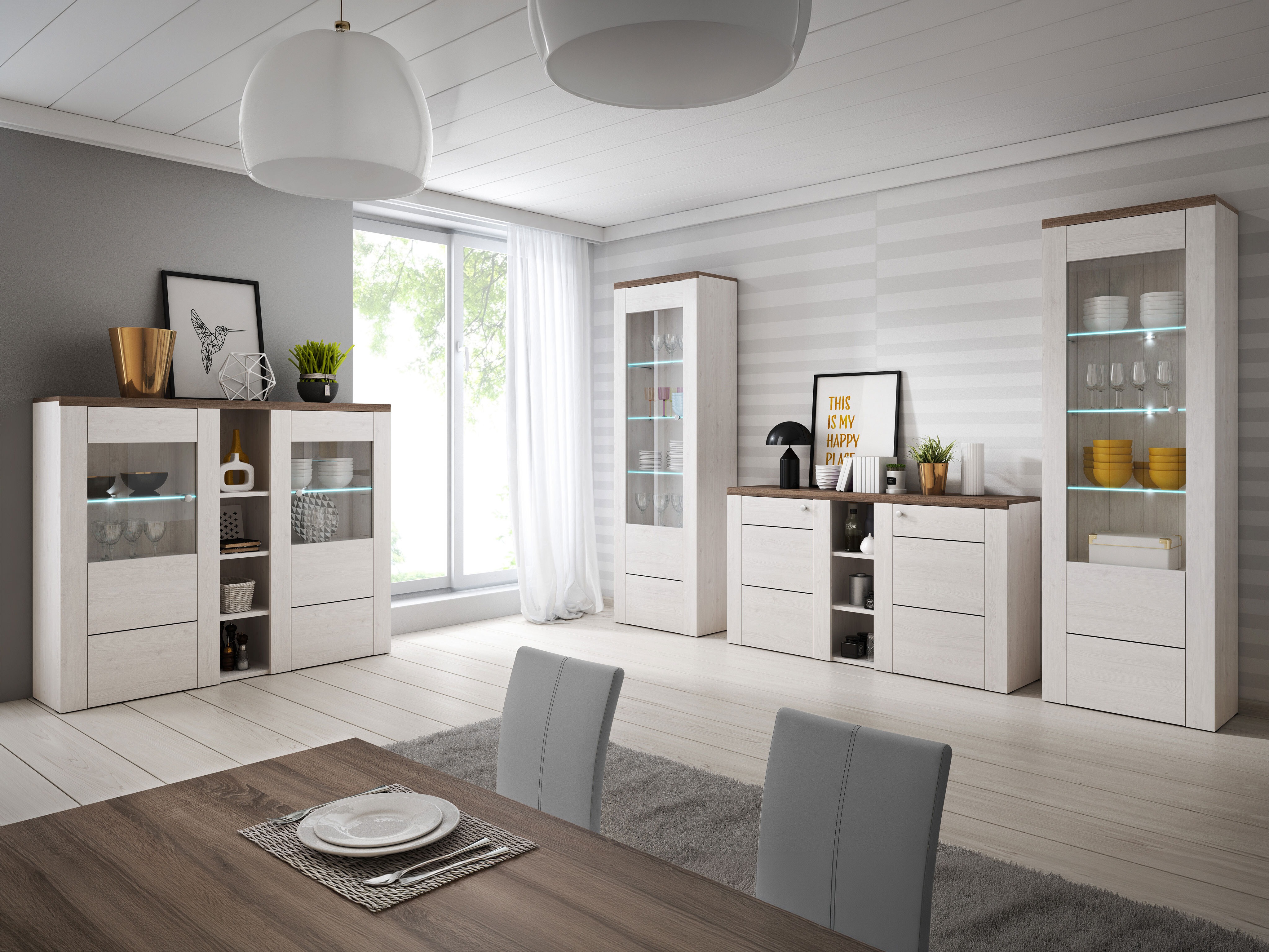 Skapis Salelbo 105 (Sīpolu lapegle + Trifele ozols)