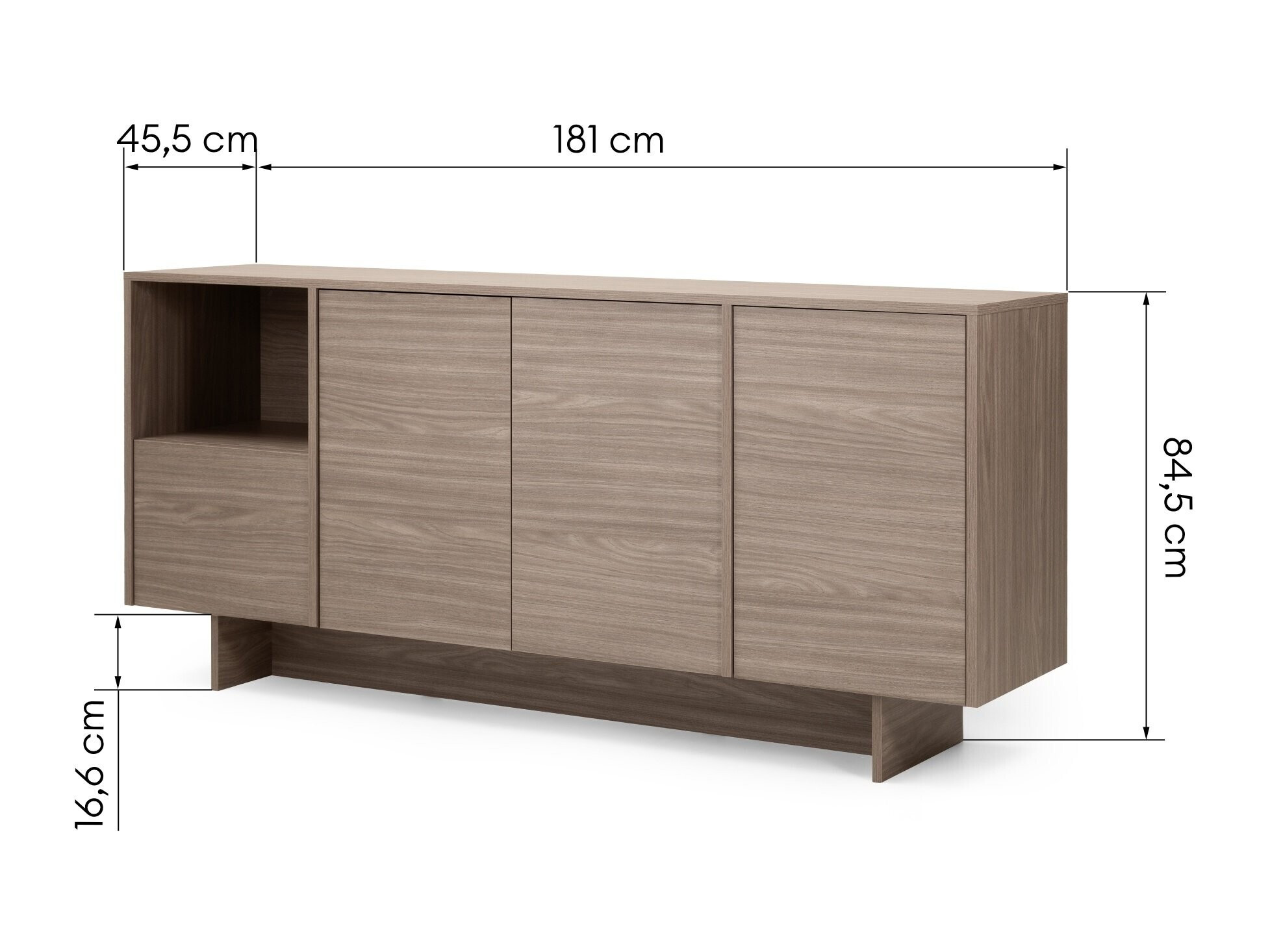 Skapis Sosone 100 (Tumšs ozols)