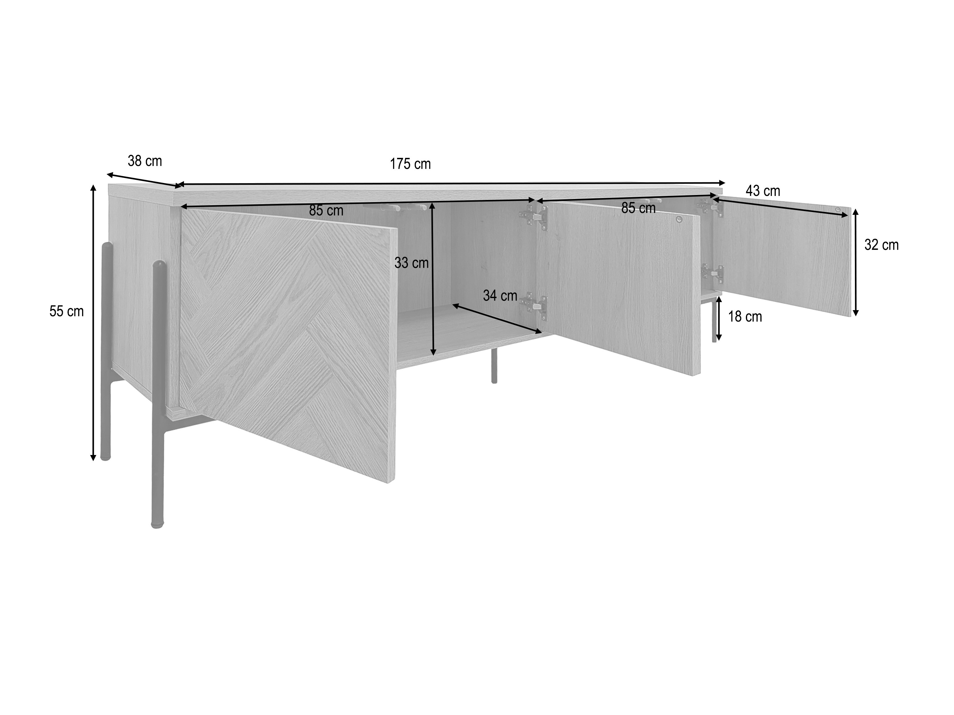 TV galds Denton 1525 (Ozols)