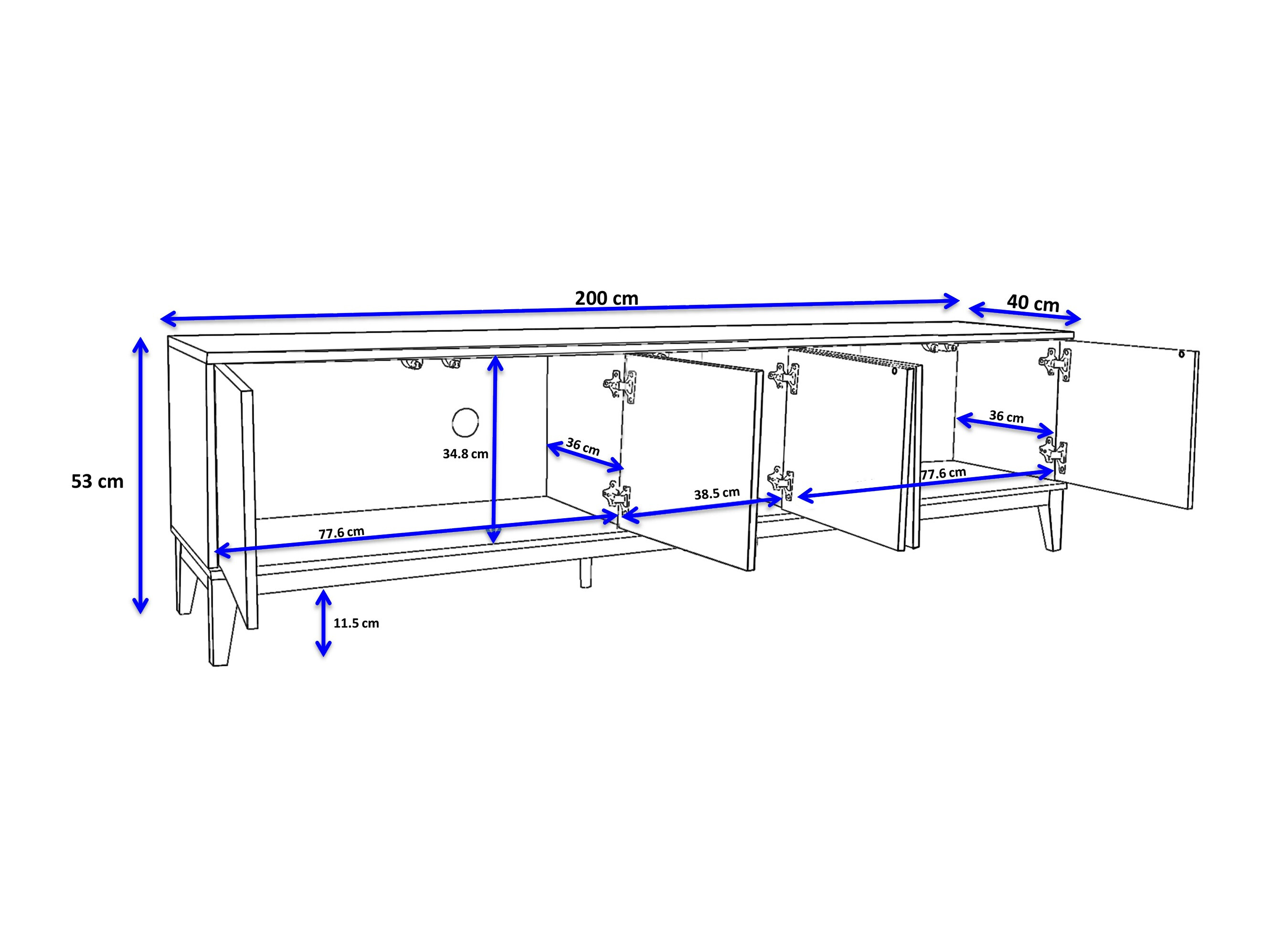 TV galds Felmelo 100 (Balts + Votan ozols)