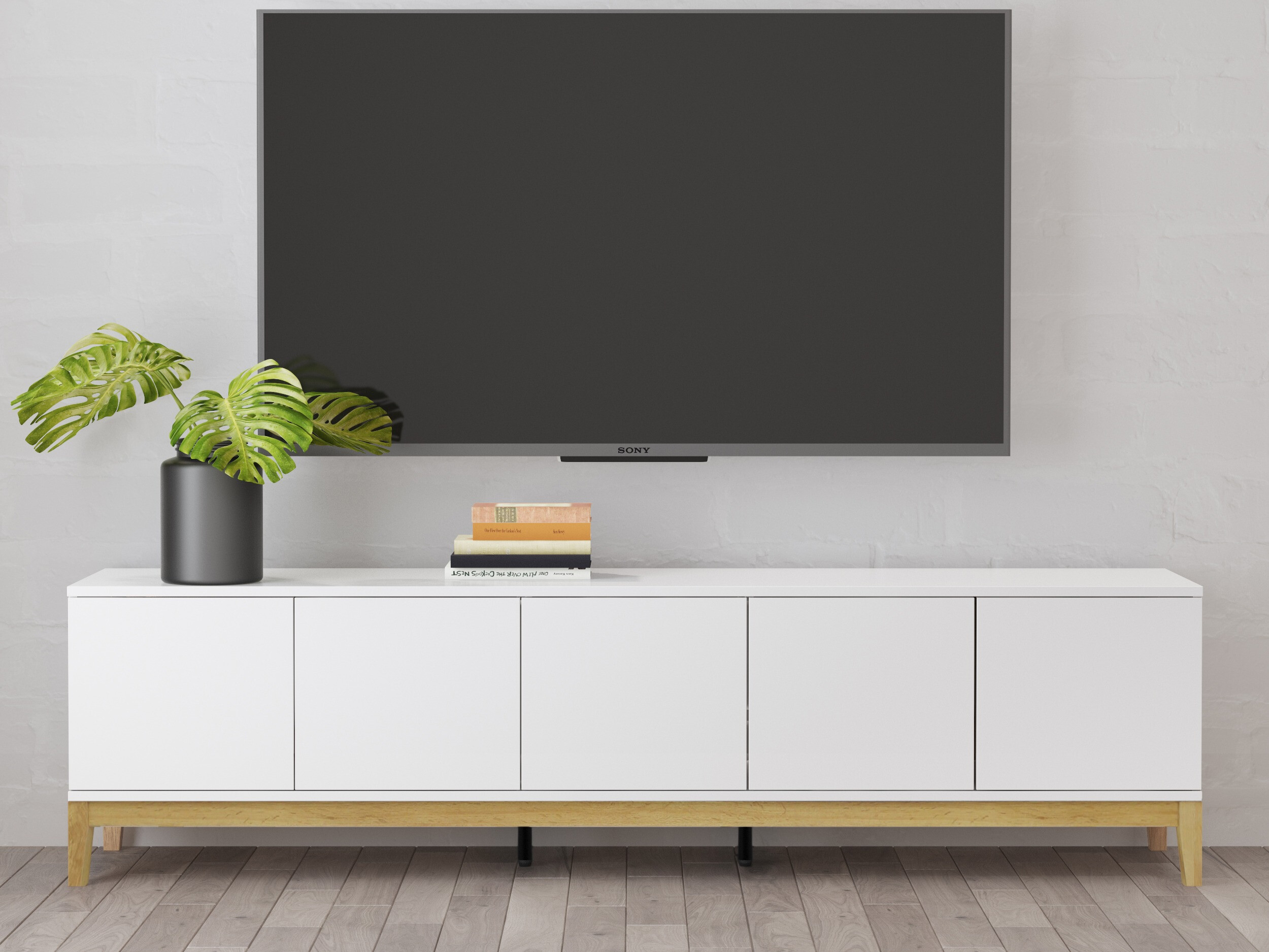 TV galds Felmelo 100 (Balts + Votan ozols)