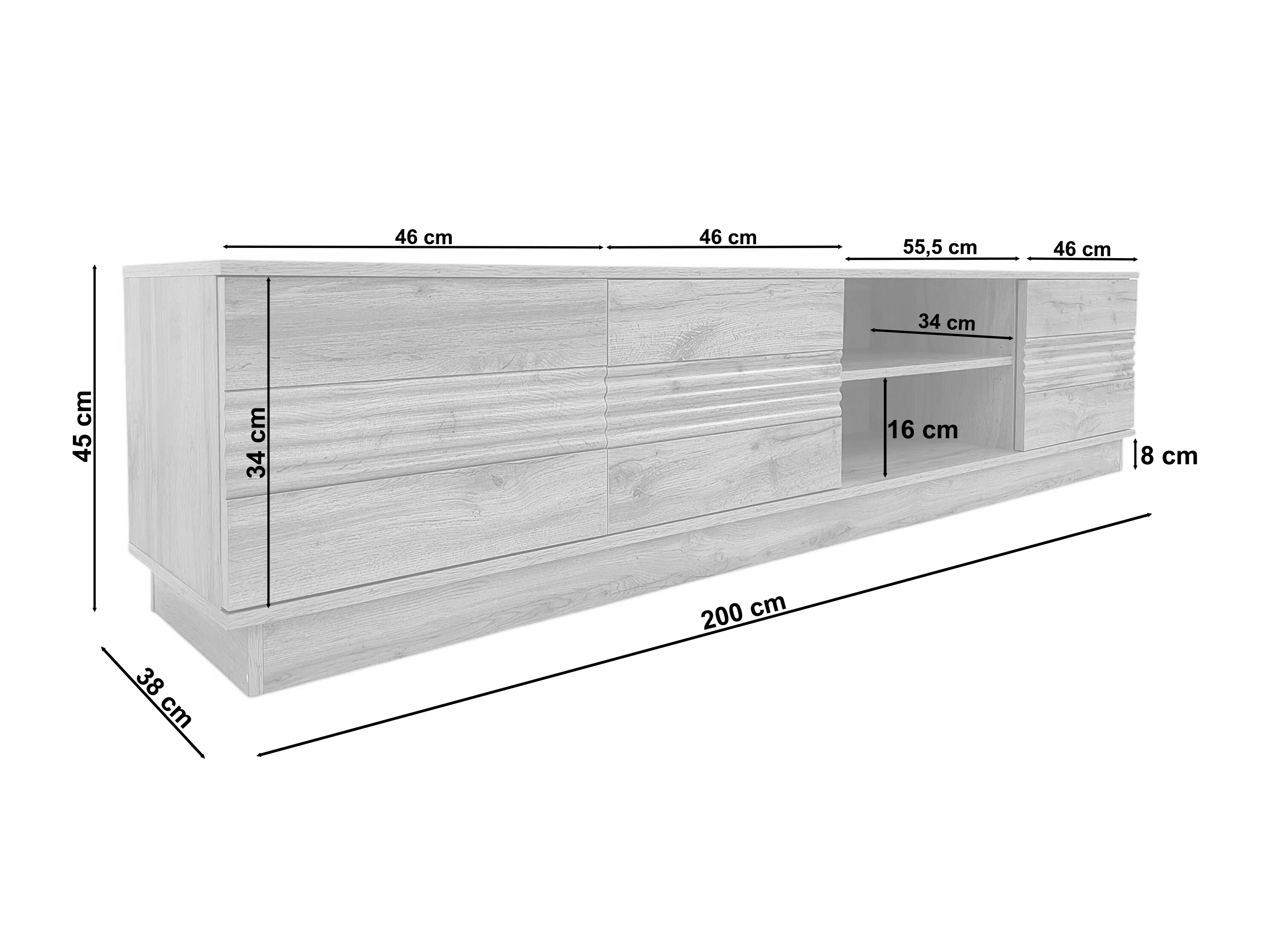 TV galds Denton 1526 (Balts)