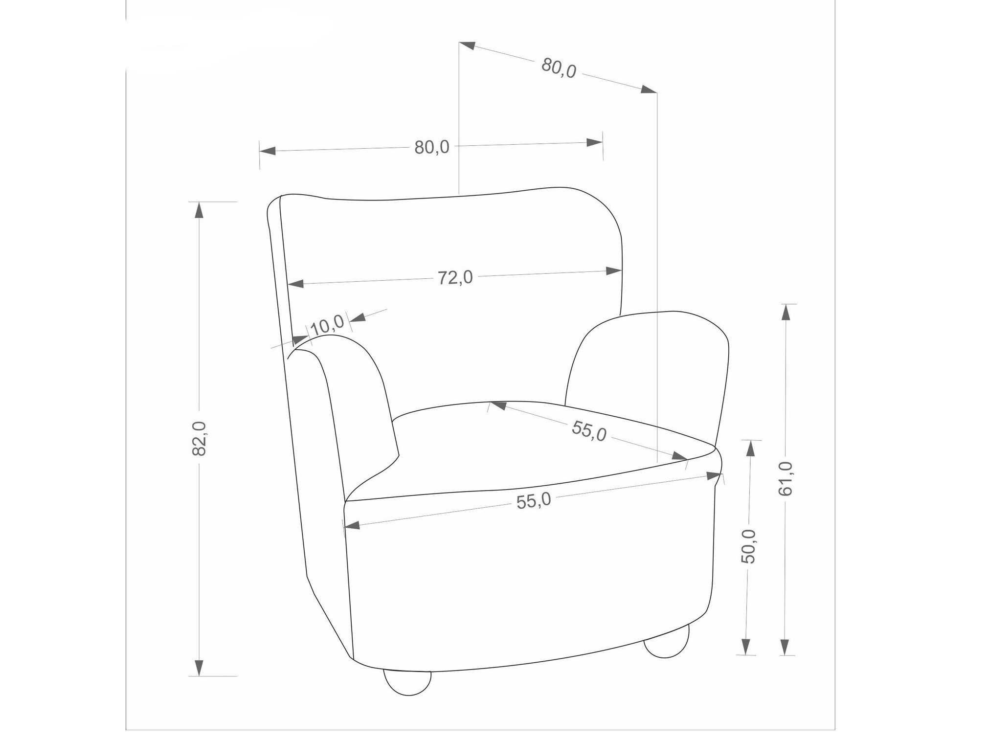 Krēsls Houston 2097 (Gaiši brūns)
