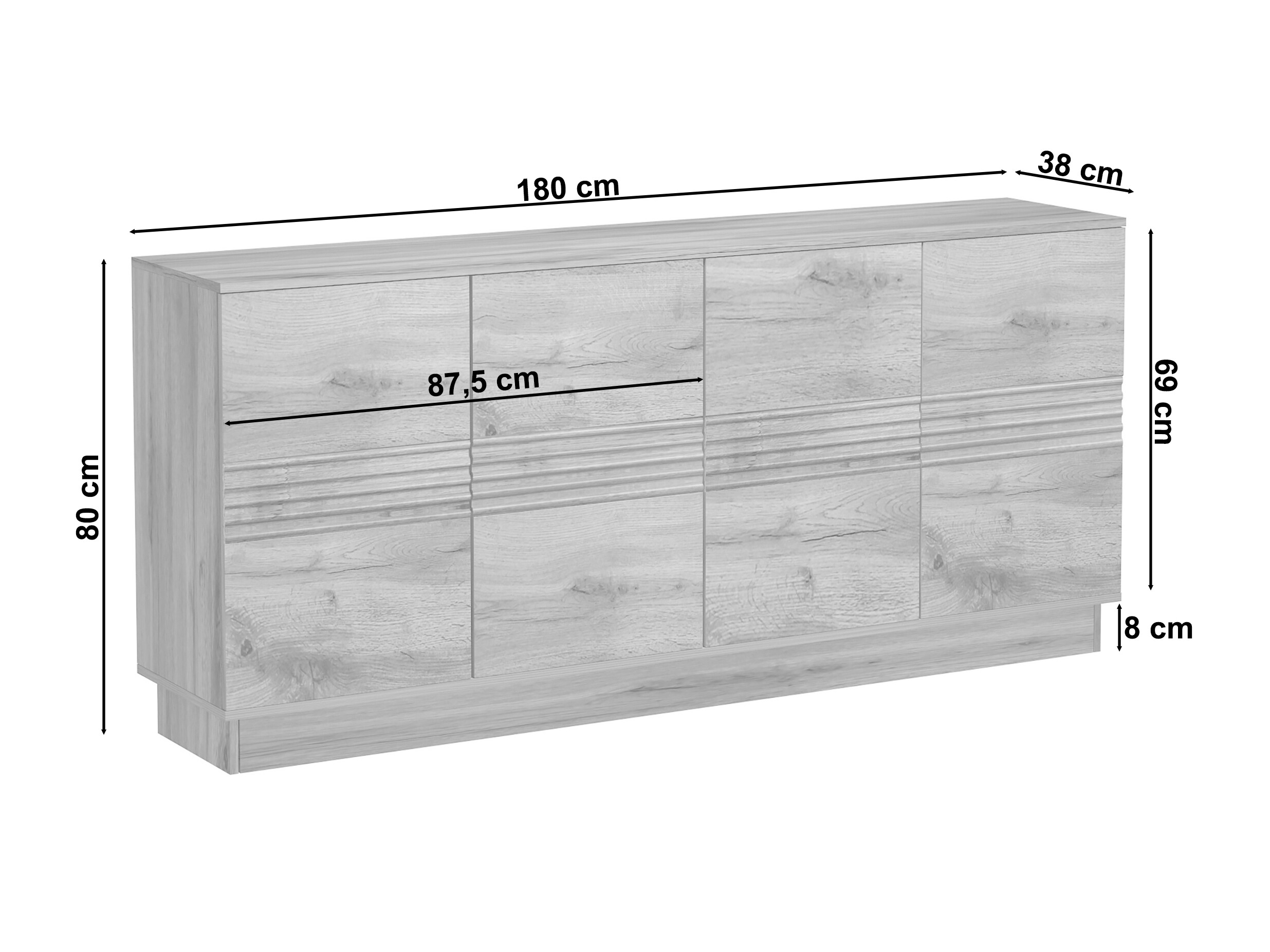 Skapis Denton 1527 (Balts)