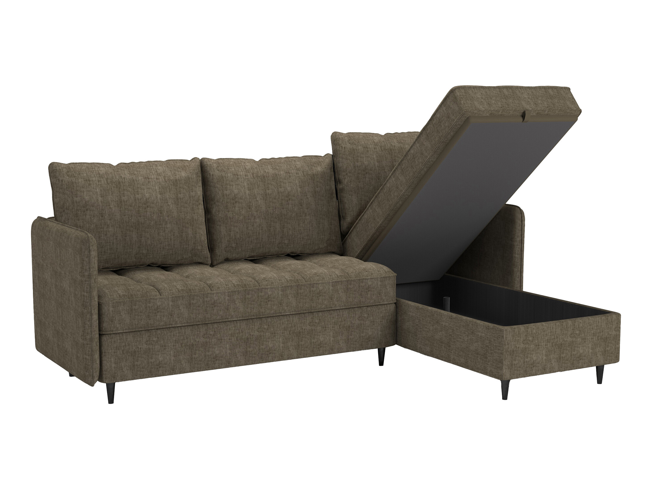 Stūra dīvāns Denton 1529 (Brūns)