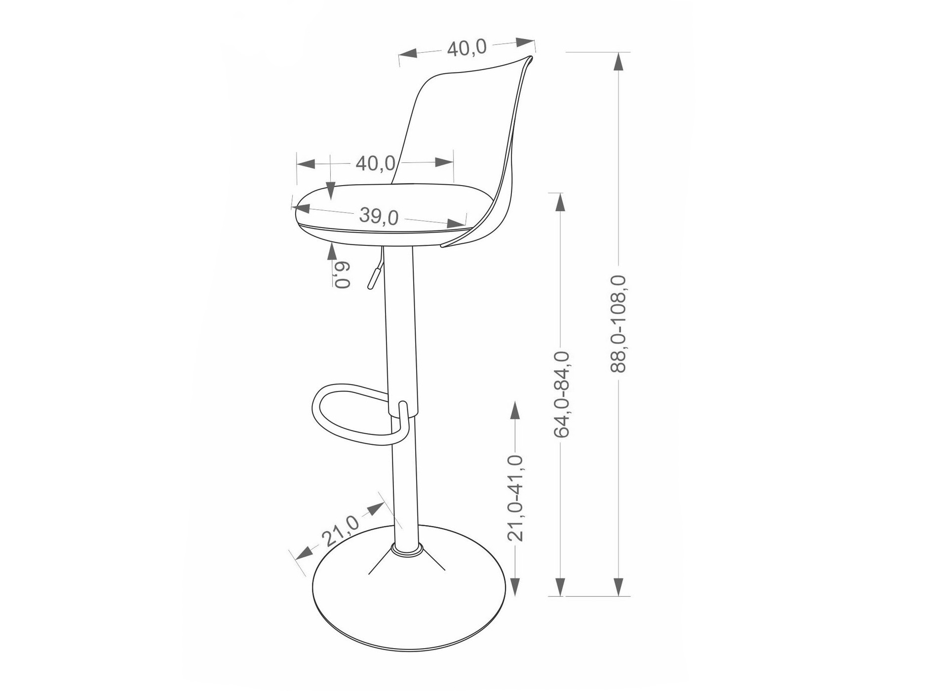 Bāra krēsls Houston 2104 (Pelēks + Gaiši brūns)