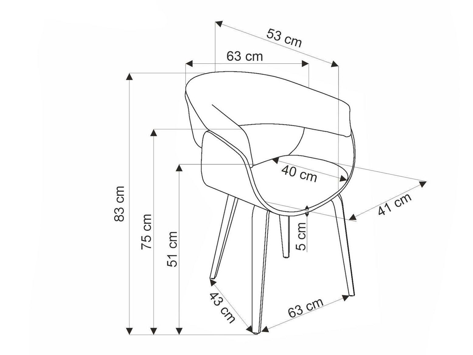 Krēsls Houston 1597 (Pelēks + Riekstkoks)