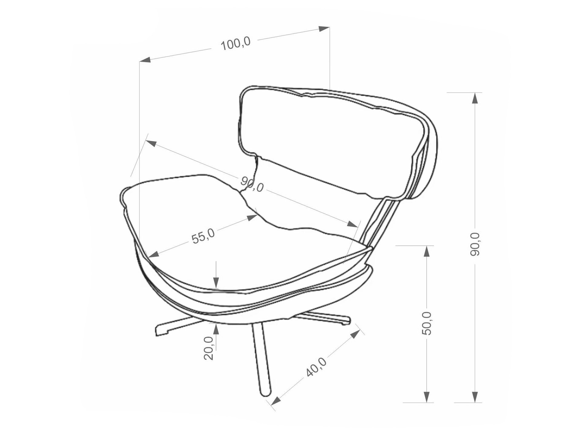 Atpūtas krēsls Houston 2107 (Bēšs)