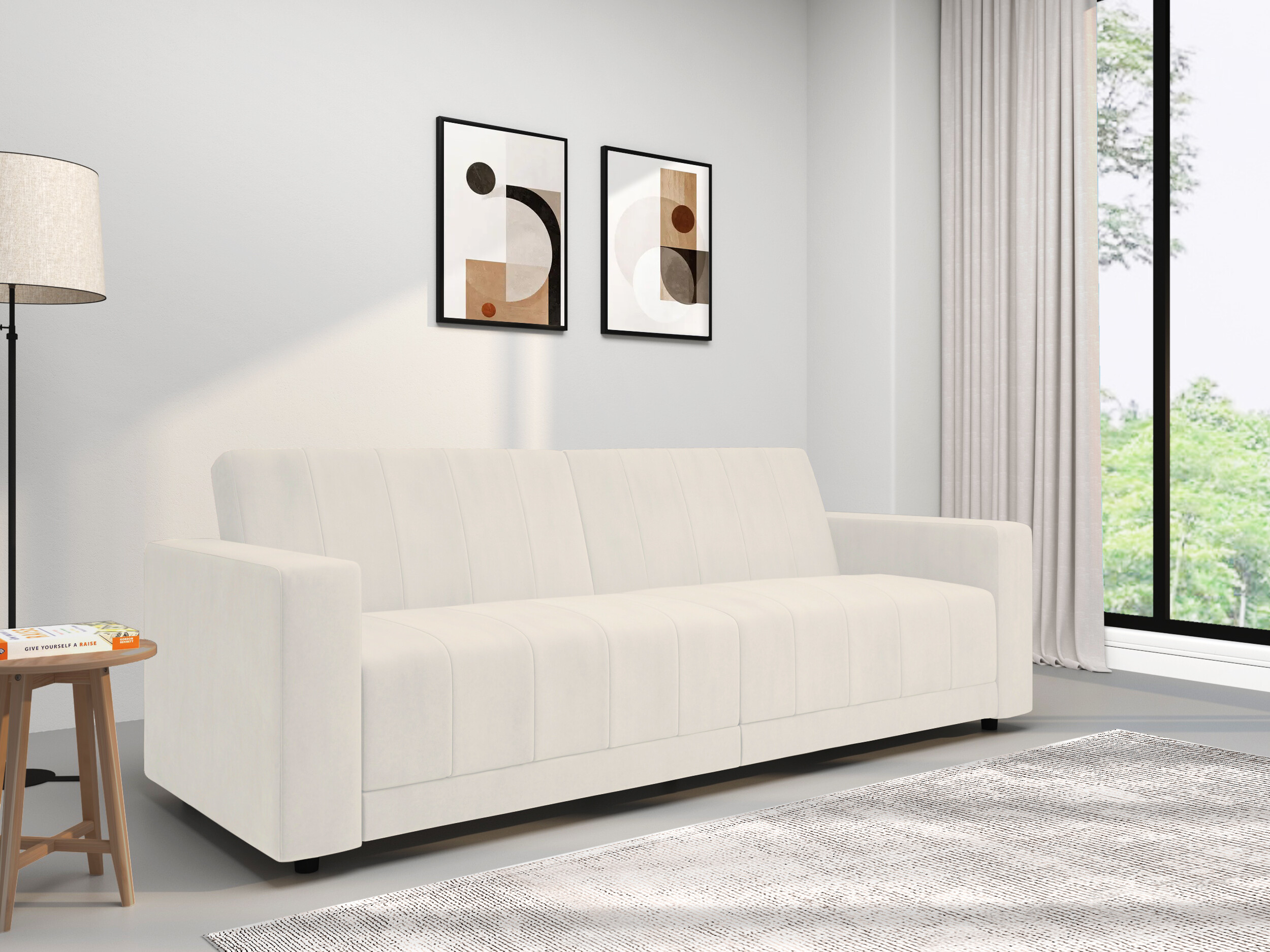 Dīvāns gulta Tulsa 679 (Krēms)