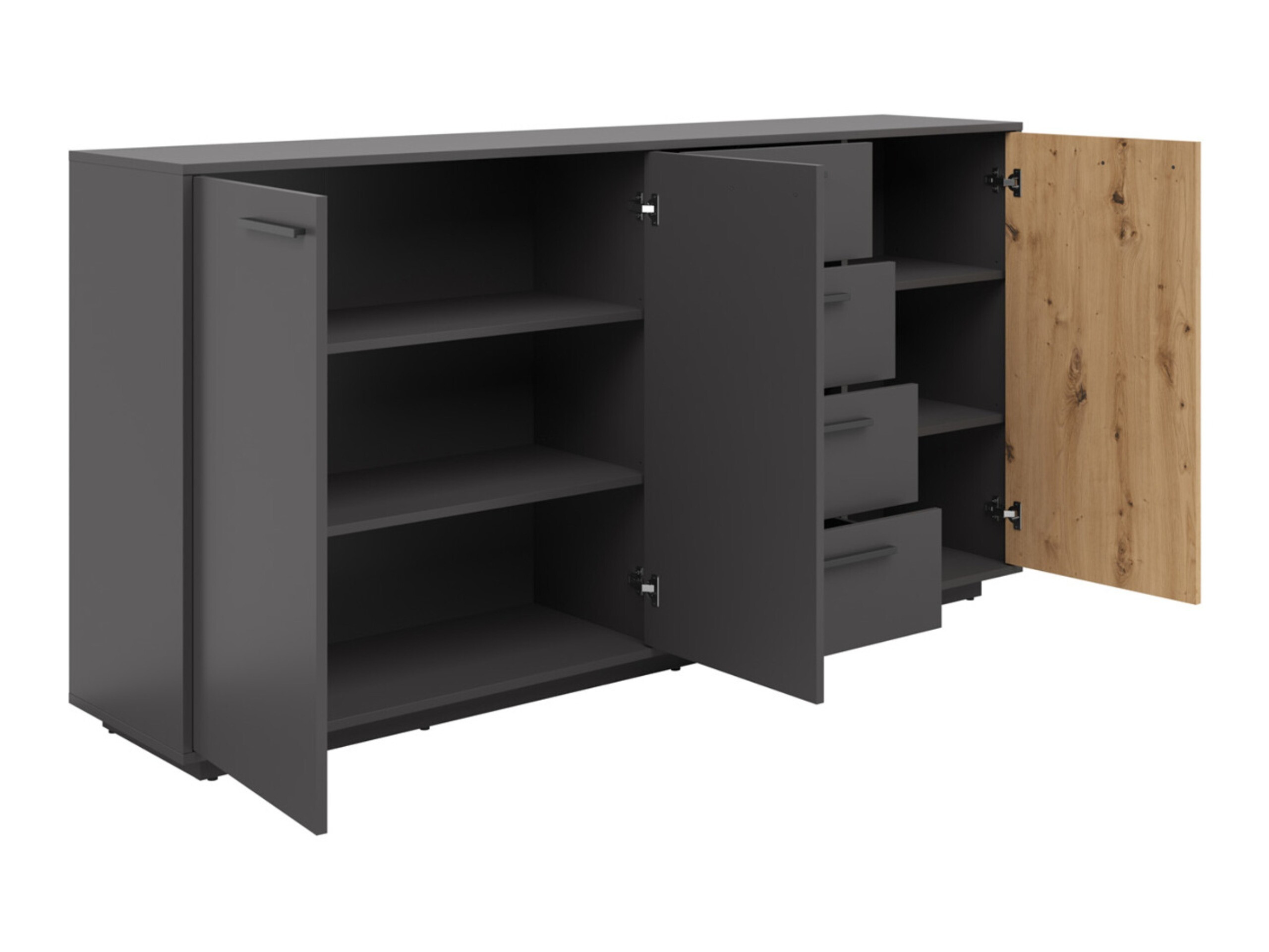 Kumode Melvelo 100 (Antracīts + Artisan ozols)