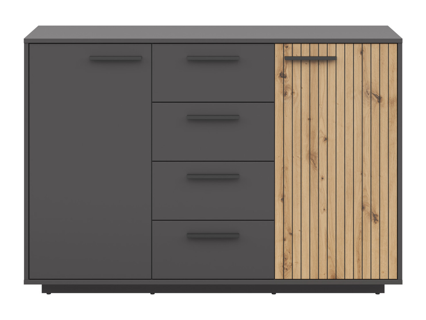 Kumode Melvelo 101 (Antracīts + Artisan ozols)