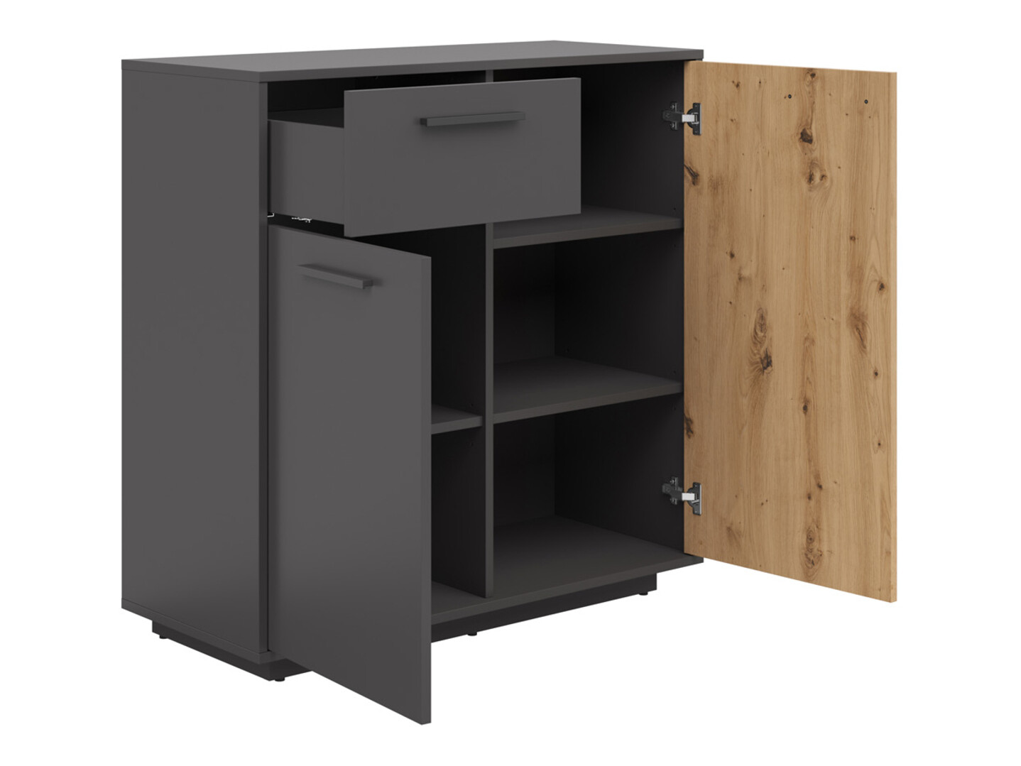 Kumode Melvelo 102 (Antracīts + Artisan ozols)