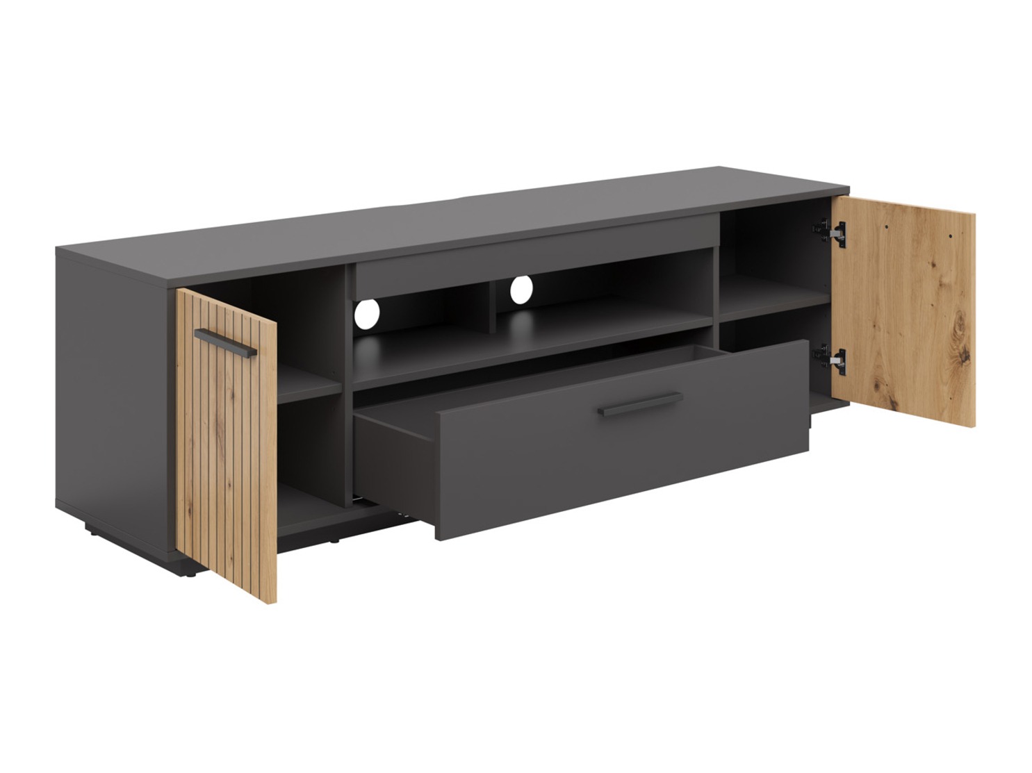 TV galds Melvelo 103 (Antracīts + Artisan ozols)