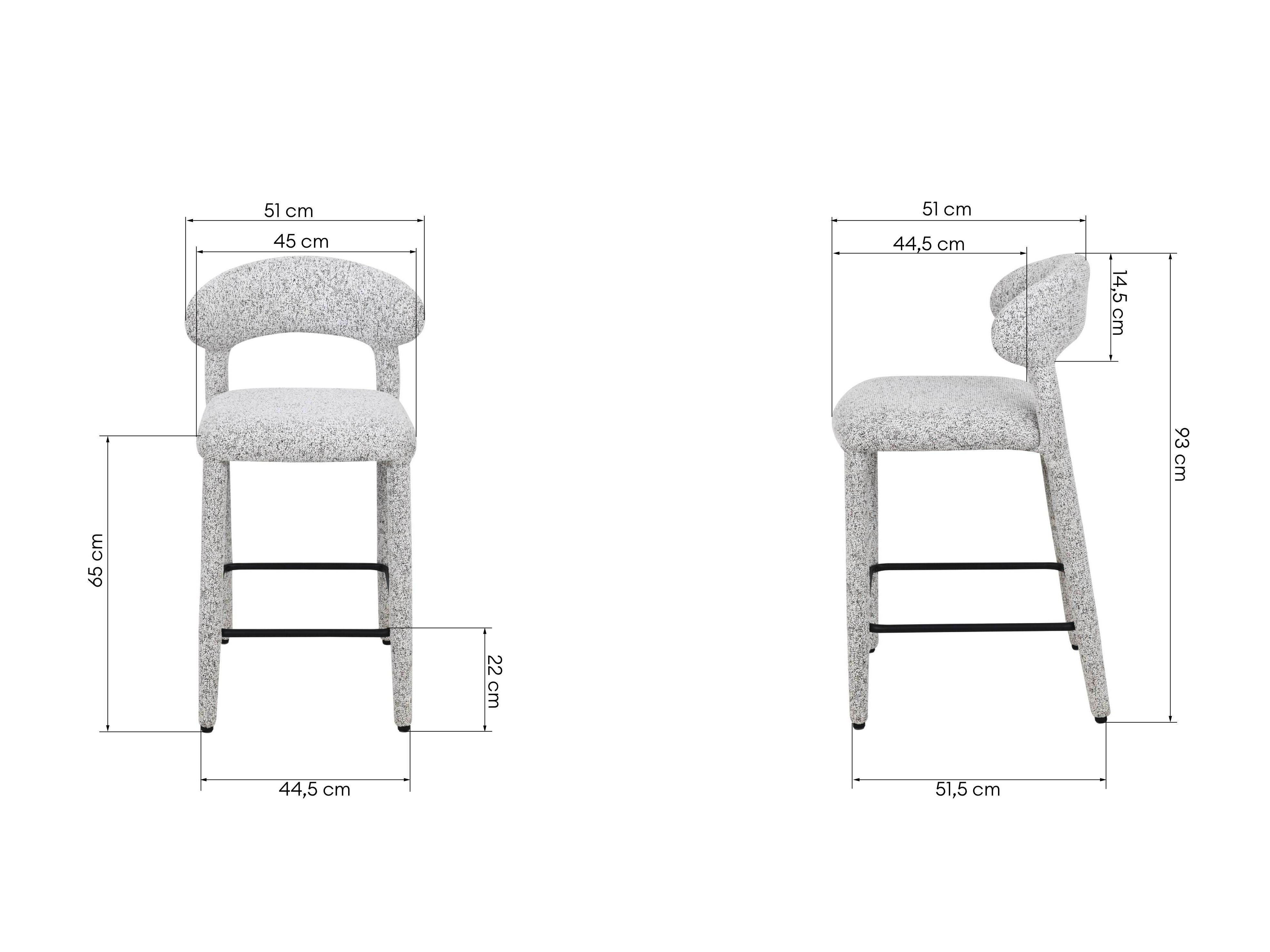 Zemais bāra krēsls Burleson 626 (Pelēks + Bēšs)
