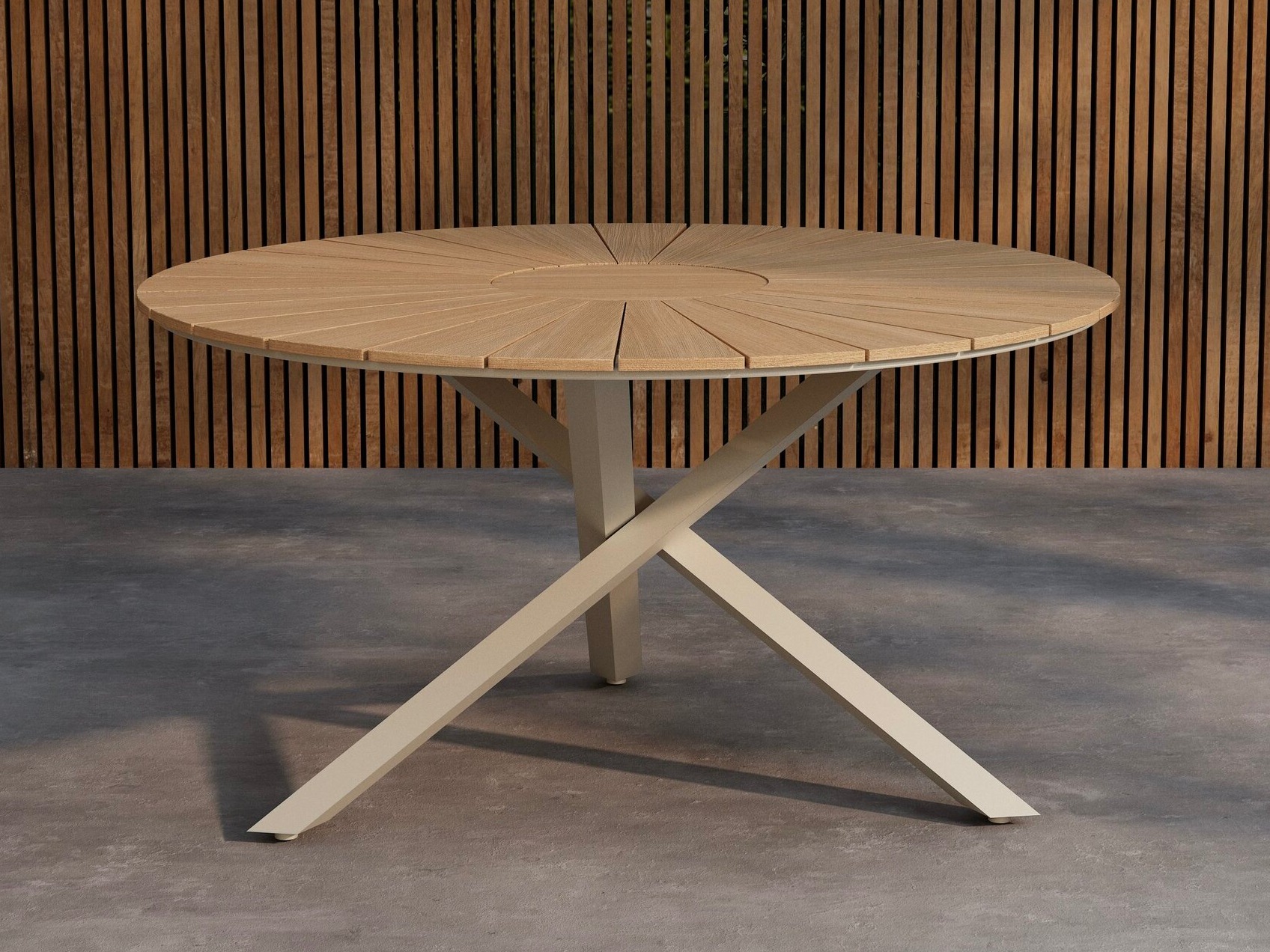 Dārza galds Dallas 5223 (Bēšs + Tīkkoks)