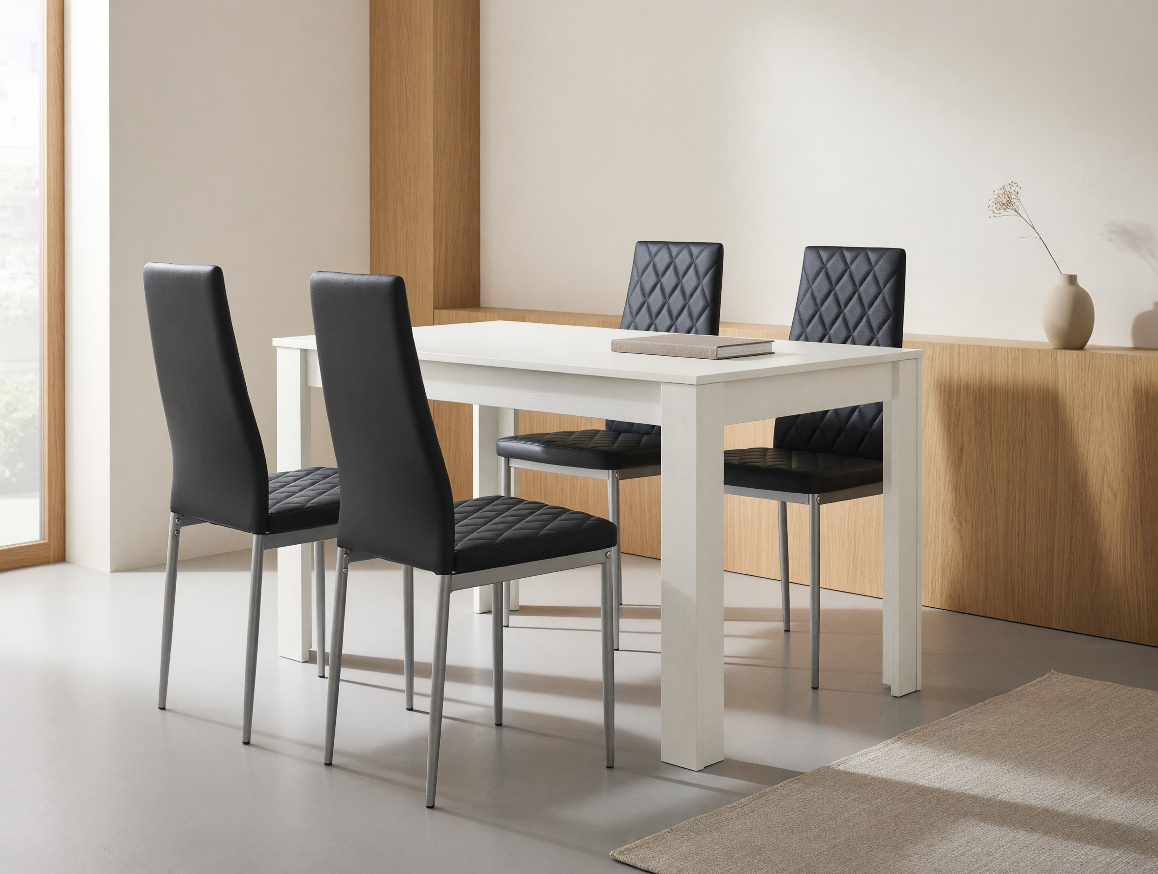 Ēdamistabas komplekts Denton 445 (Melns)