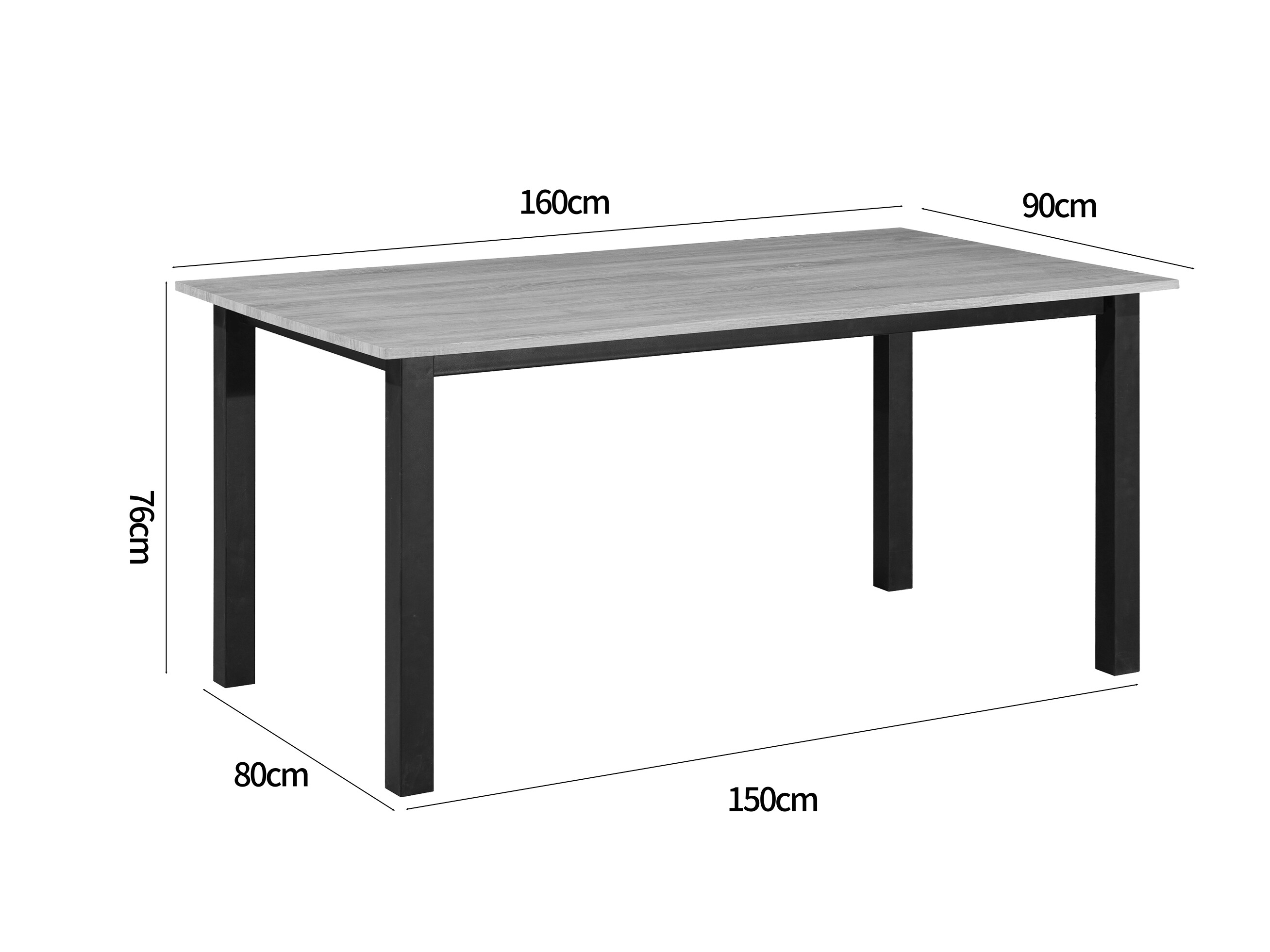 Galds Denton 1549 (Melns + Ozols)