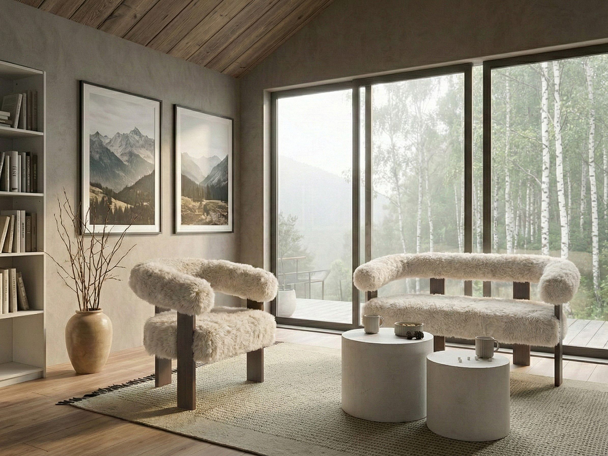 Krēsls Berwyn 3264 (Balts + Tumši brūns)