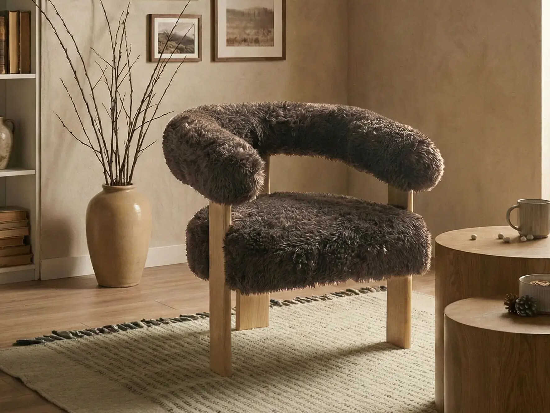 Krēsls Berwyn 3264 (Tumši brūns + Gaiši brūns)