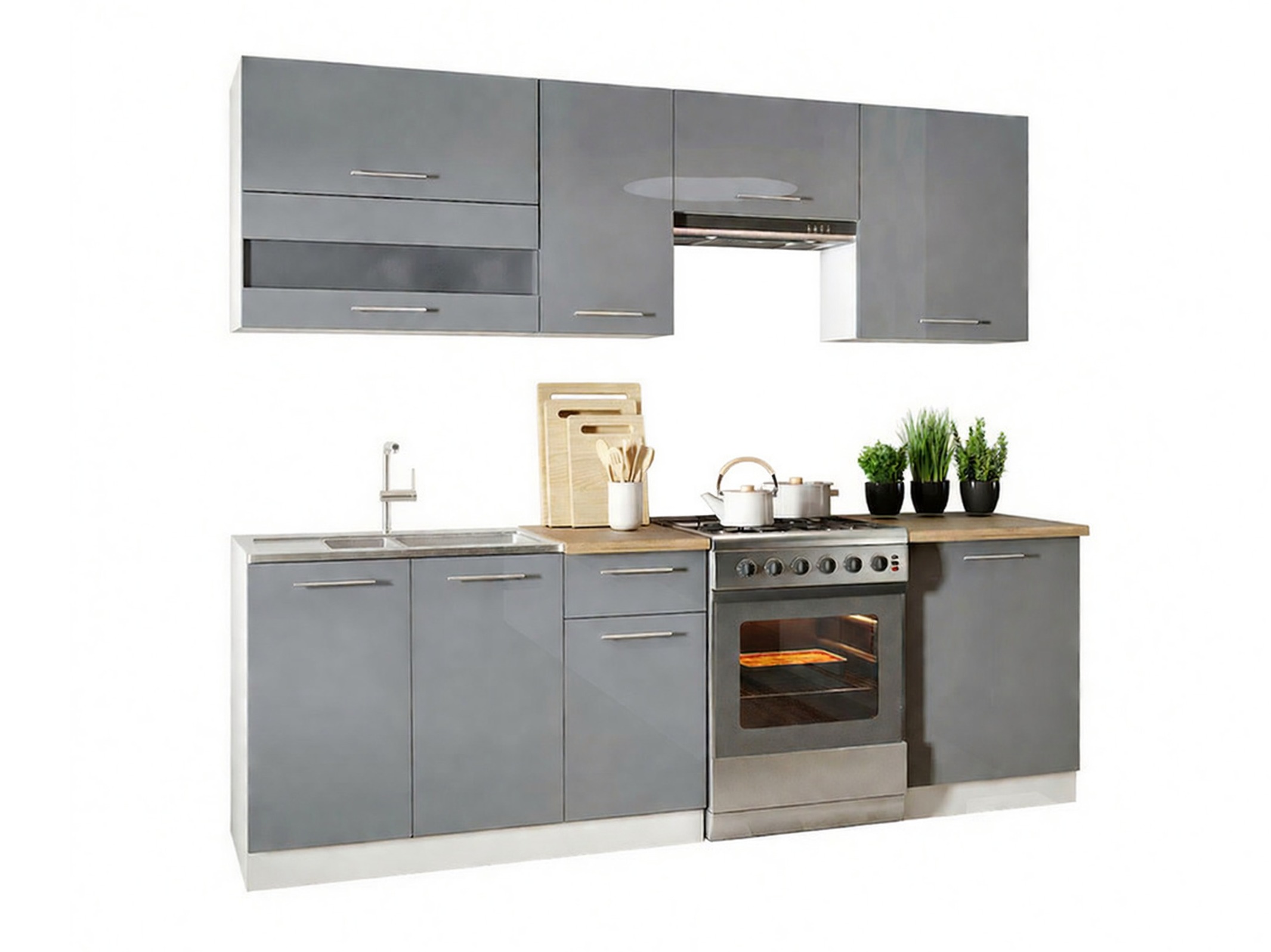 Moduļu virtuves komplekts Tiffa Grey 106