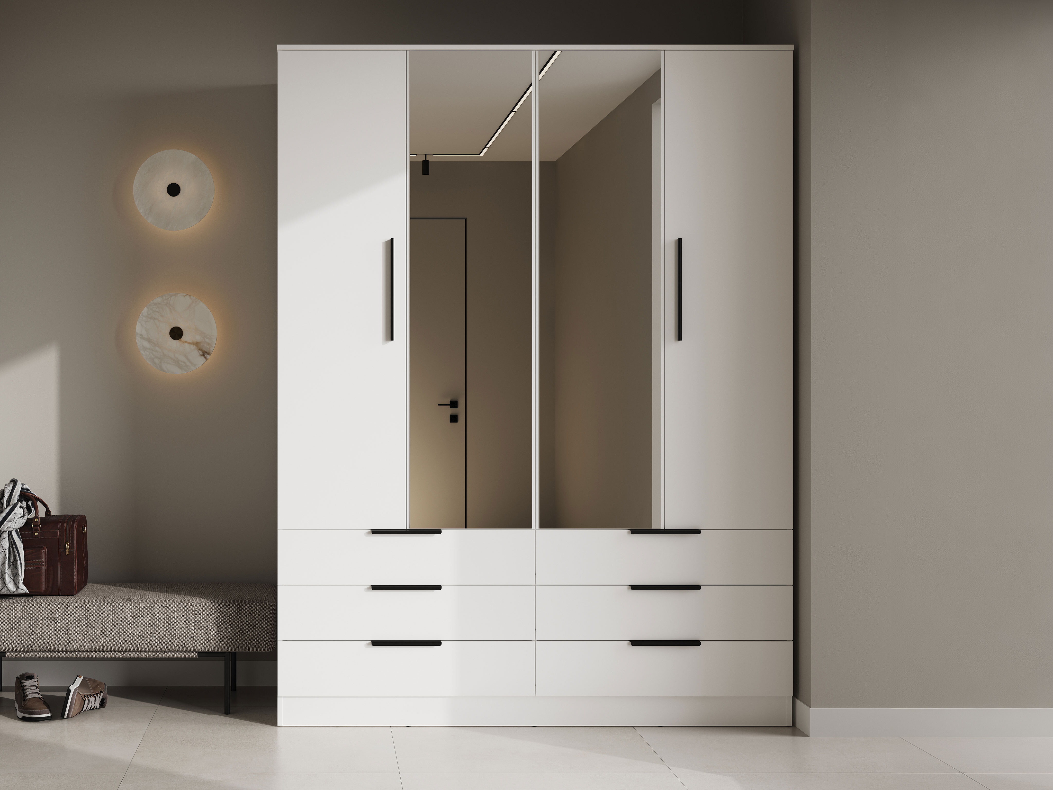 Skapis Fresno 182 (Balts)