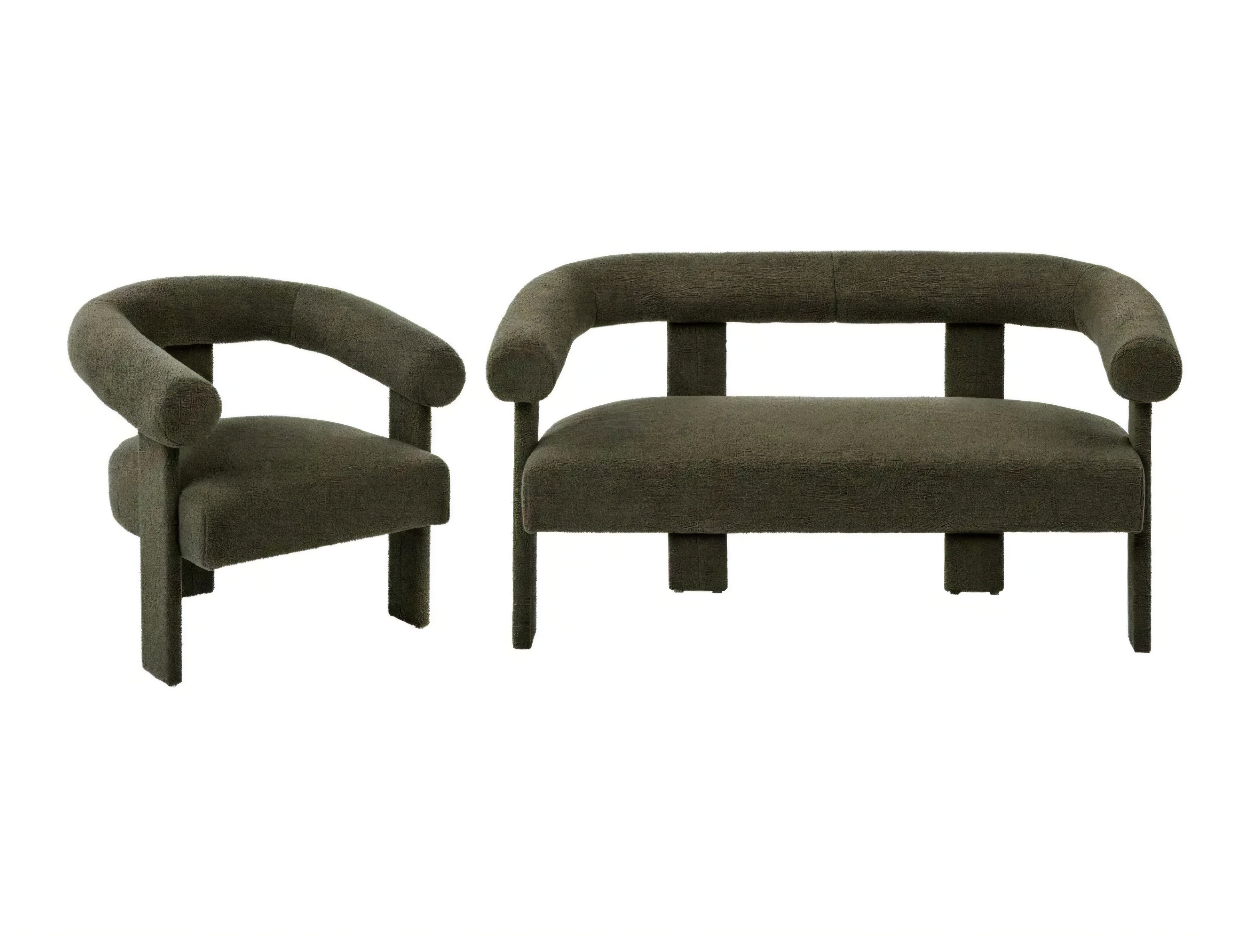 Mīksto mēbeļu komplekts Berwyn 2710 (Tumši zaļš)